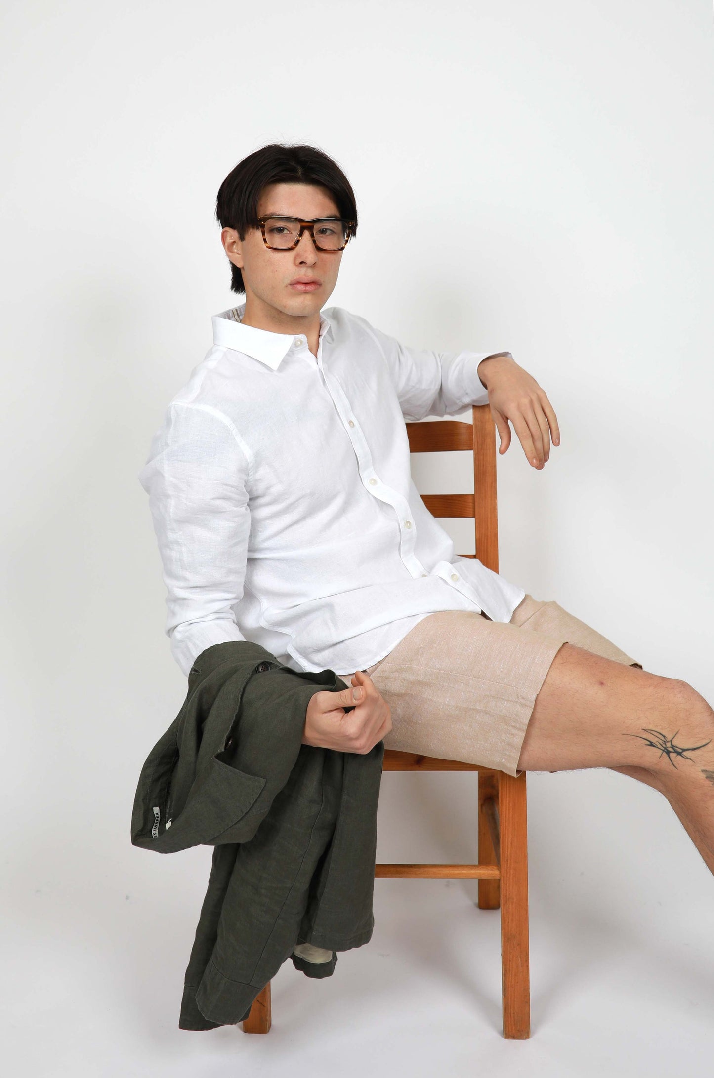 JAMES HAPRER LINEN BLEND LS SHIRT