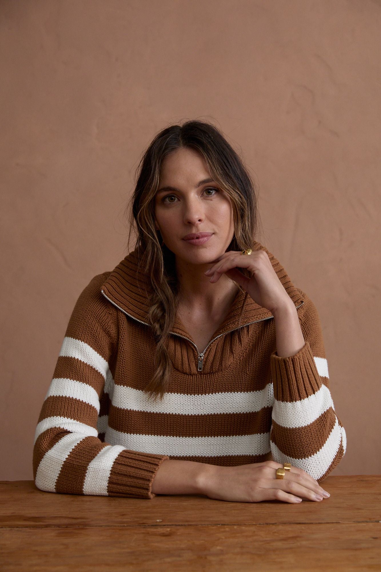 GOONDIWINDI STRIPE CHUNKY JUMPER