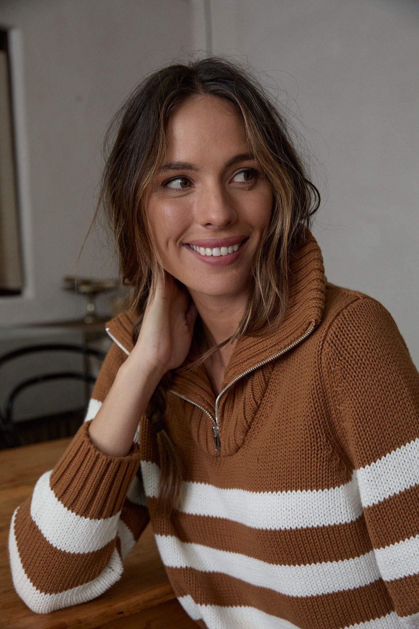 GOONDIWINDI STRIPE CHUNKY JUMPER