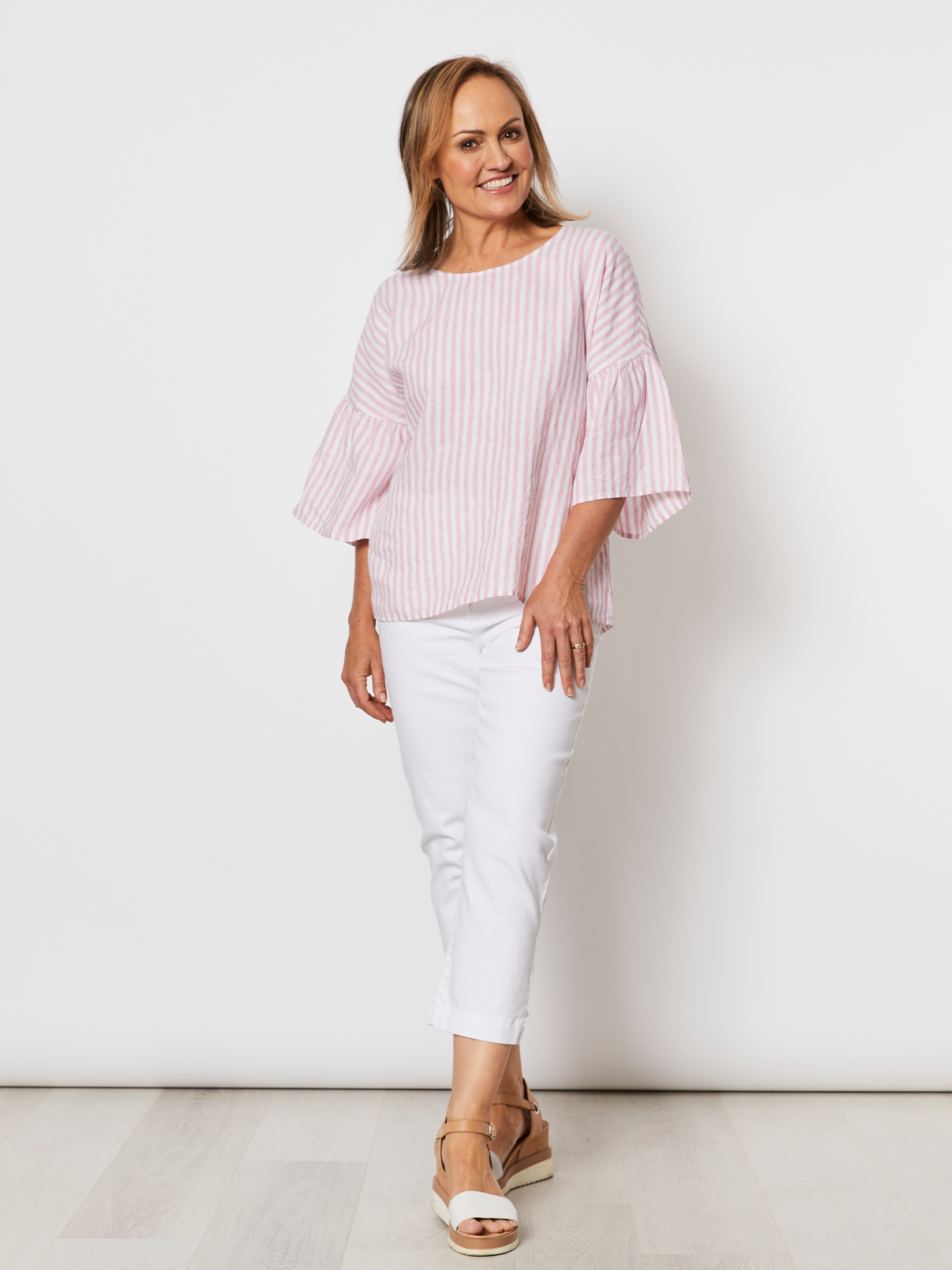 GORDON SMITH BAHAMA STRIPE TOP