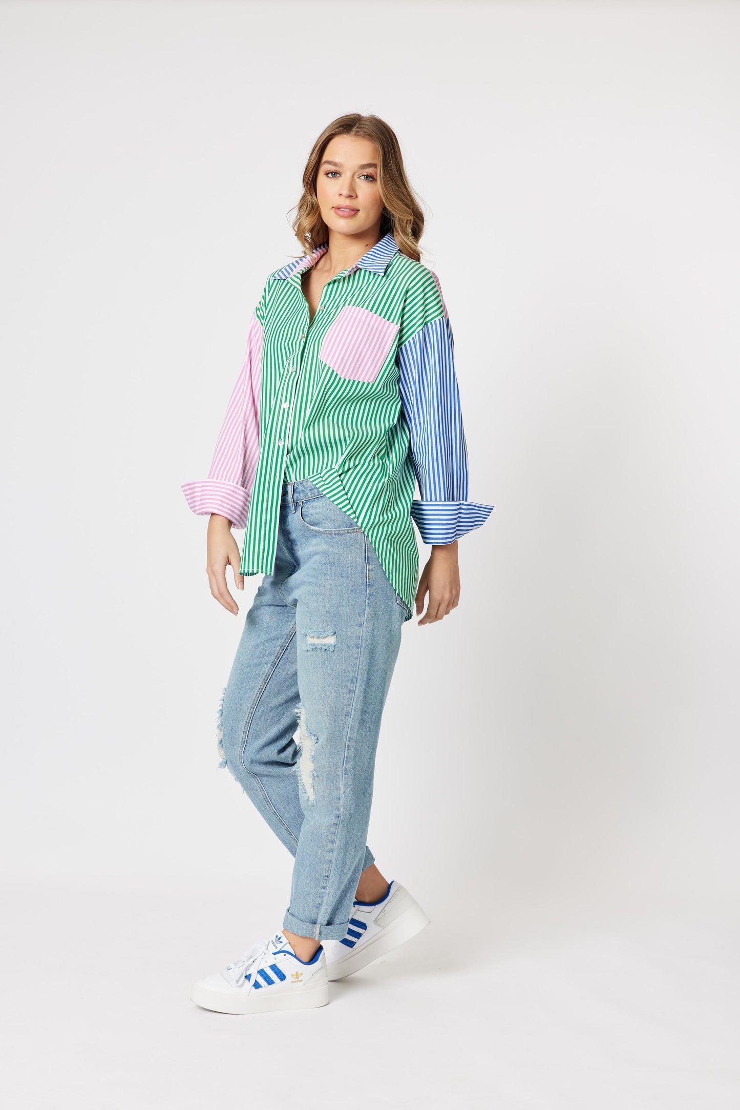 THREADZ HOLLYWOOD STRIPE SHIRT