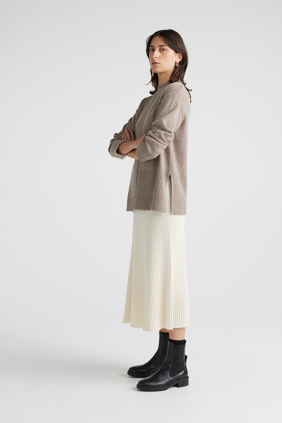 TOORALLIE SPLIT HEM JUMPER