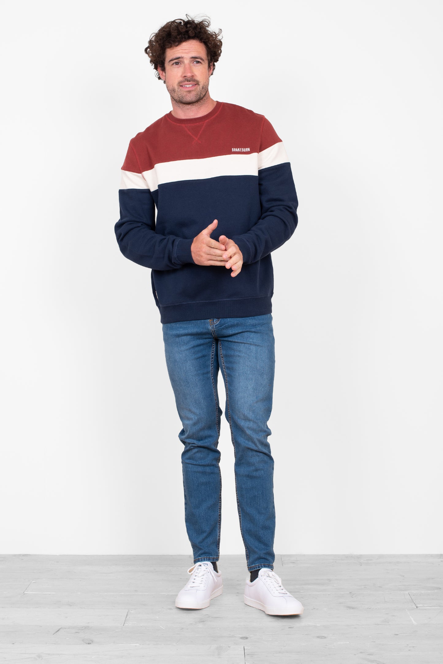 BRAKEBURN BLOCK STRIPE CREW