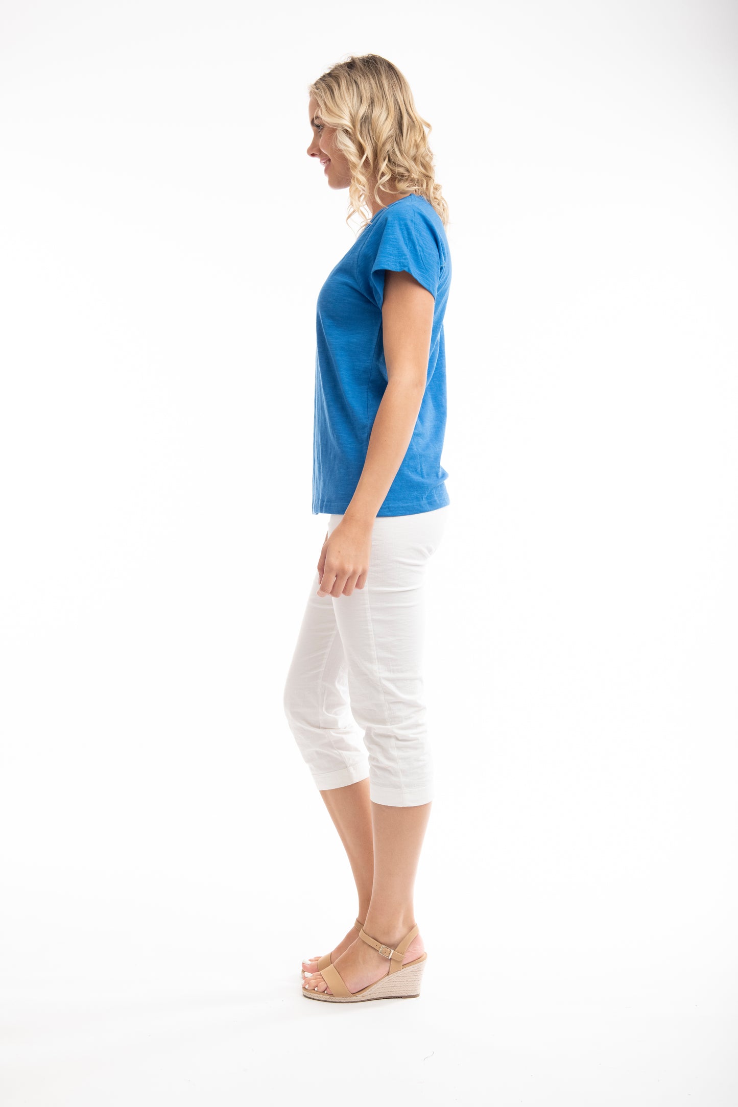 ORIENTIQUE ESSENTIALS V NECK TEE