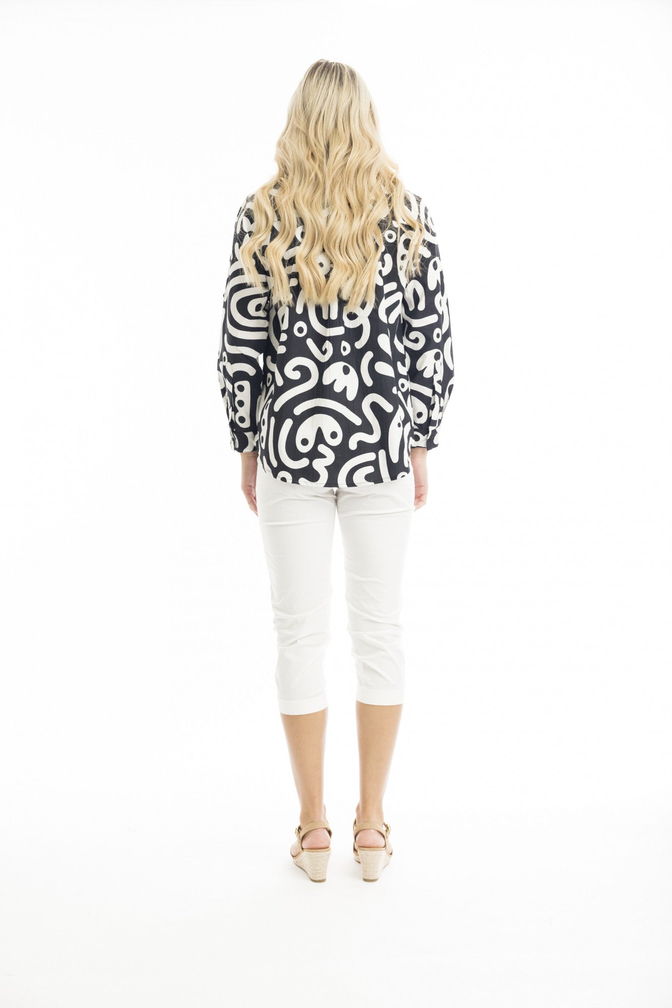 ORIENTIQUE POPLIN PRINT SHIRT
