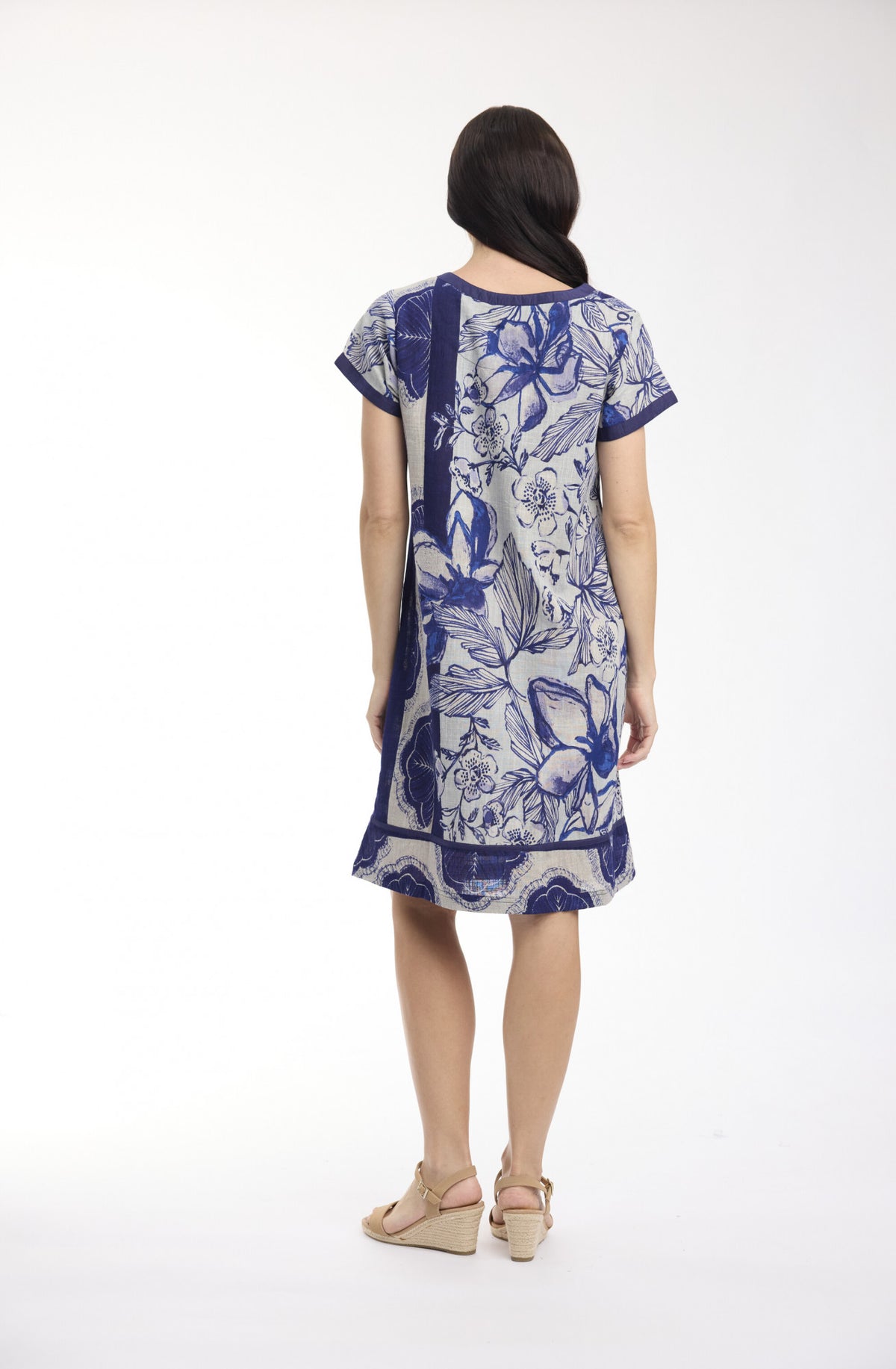 ORIENTIQUE AVIGNON PATCH PRINT DRESS