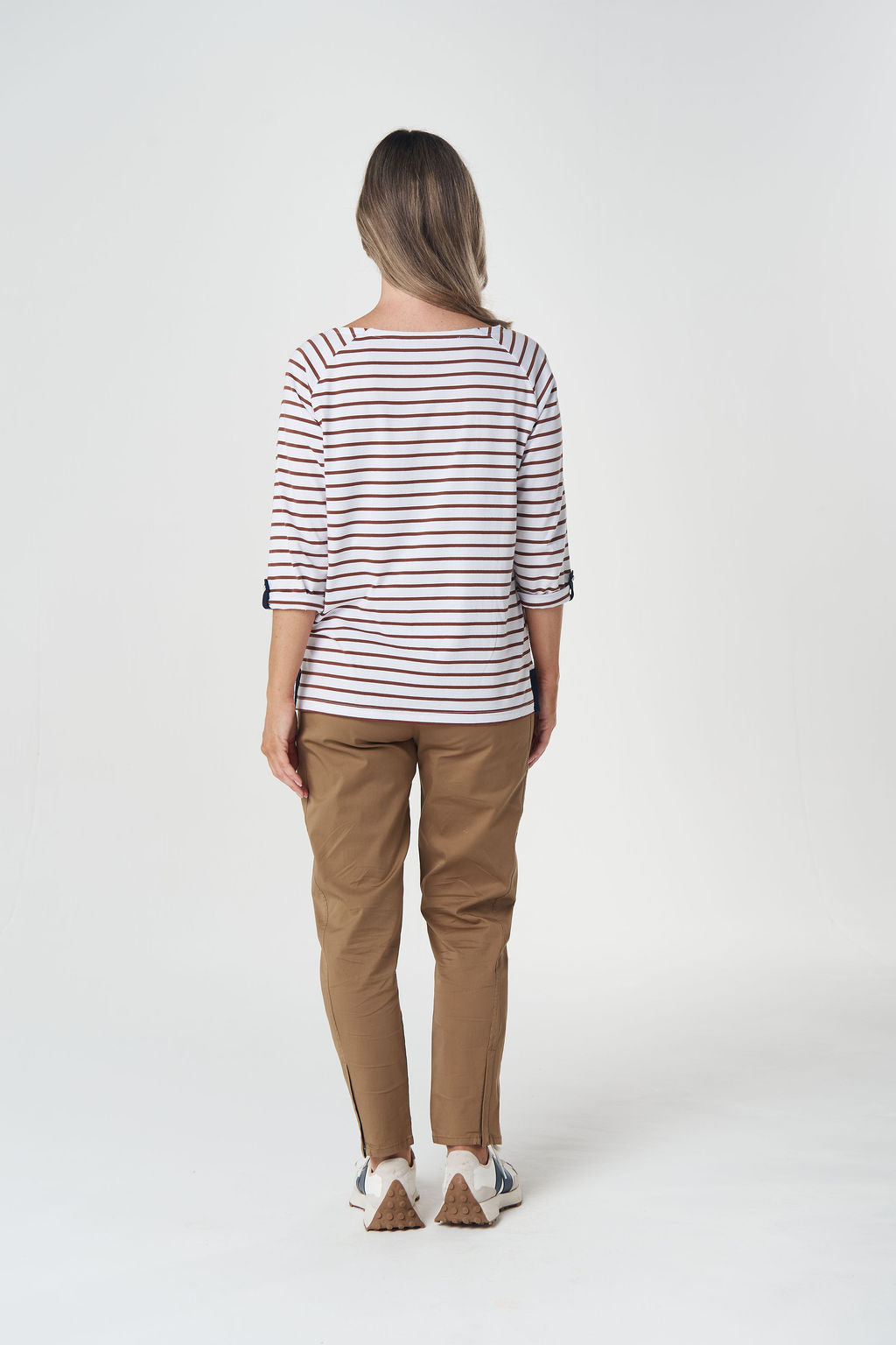 GOONDIWINDI COTTON TRACK 3/4 SLEEVE STRIPE TEE