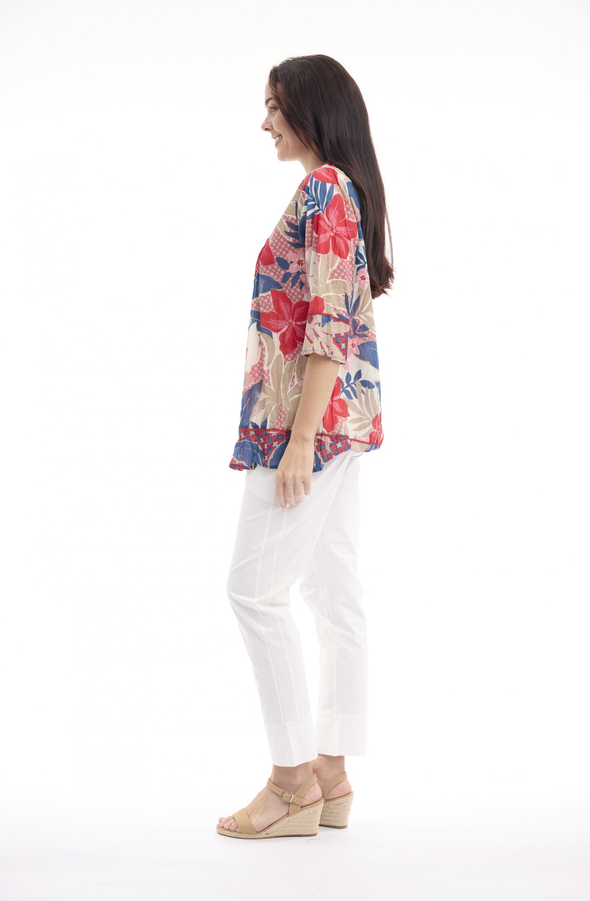 ORIENTIQUE CAVAILON PLEATED TOP