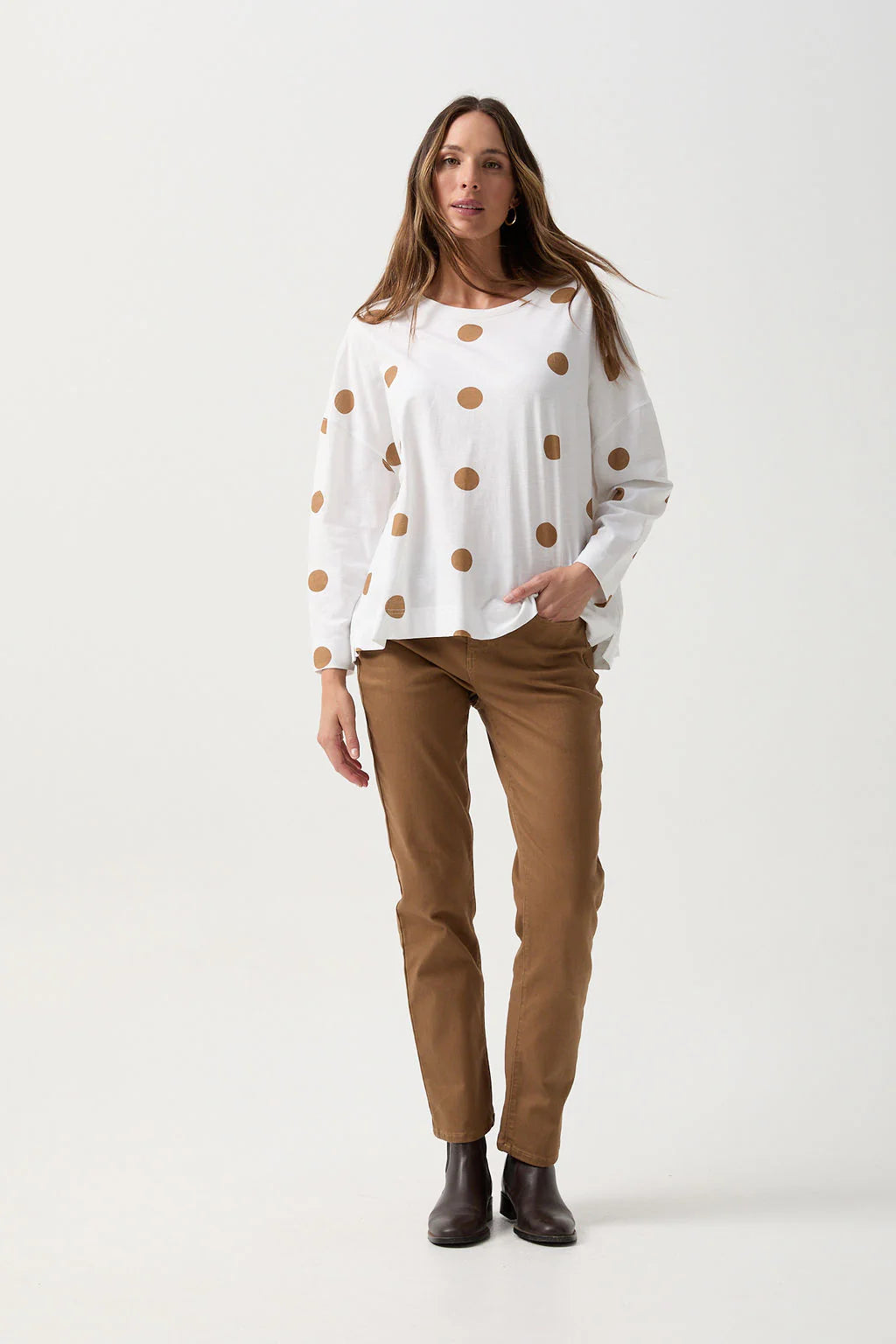 GOONDIWINDI SPOT PRINT SWING TEE