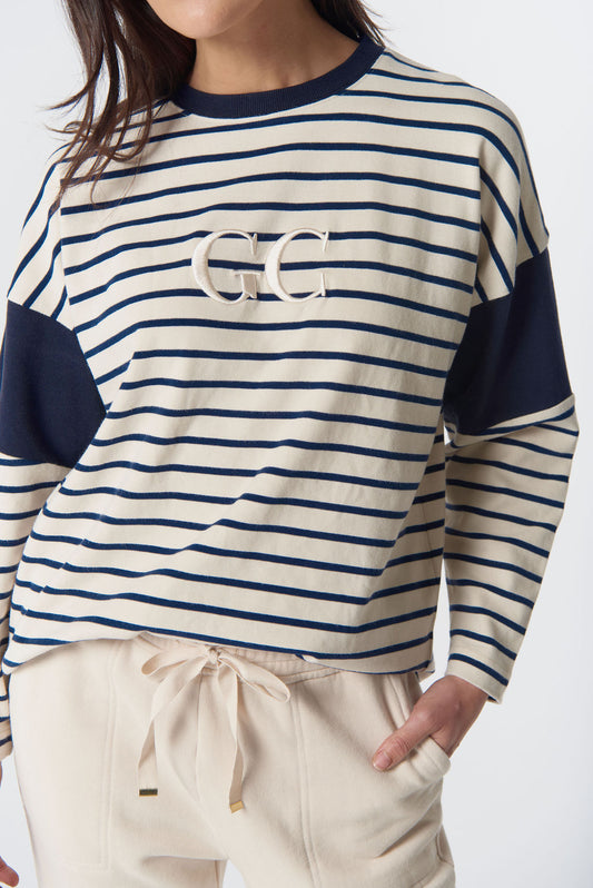 GOONDIWINDI STRIPE GC LOGO SWEATER