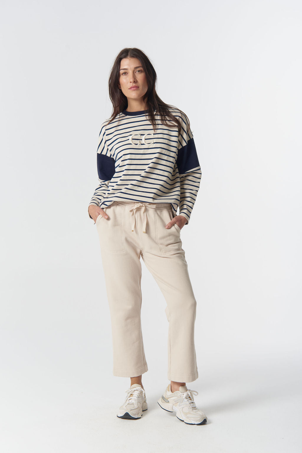 GOONDIWINDI STRIPE GC LOGO SWEATER