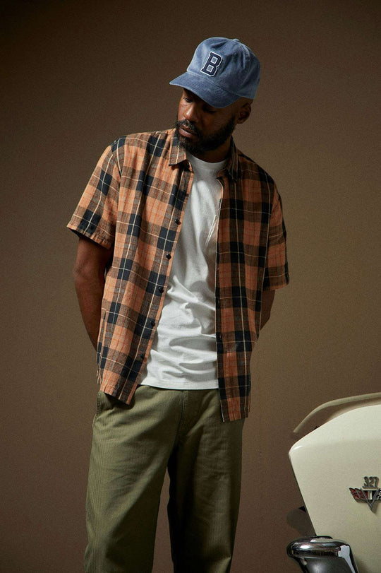 BRIXTON CRU LINEN BLEND S/S SHIRT