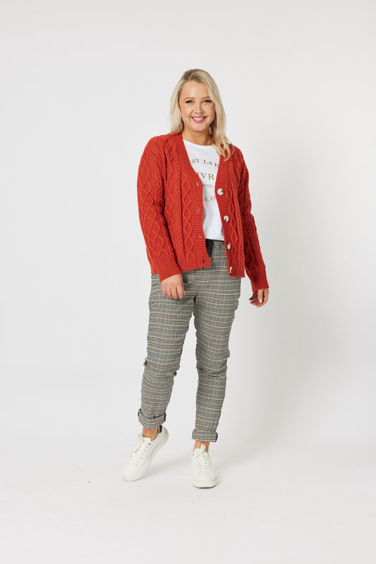 THREADZ DIANA CABLE CARDIGAN