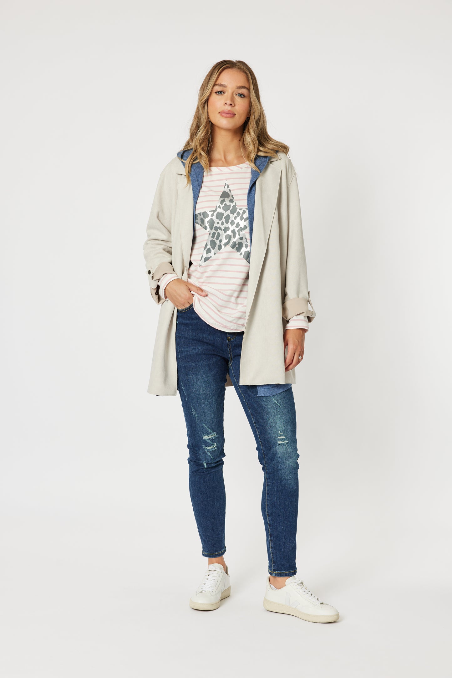 THREADZ PAIGE FAUX SUEDE JACKET