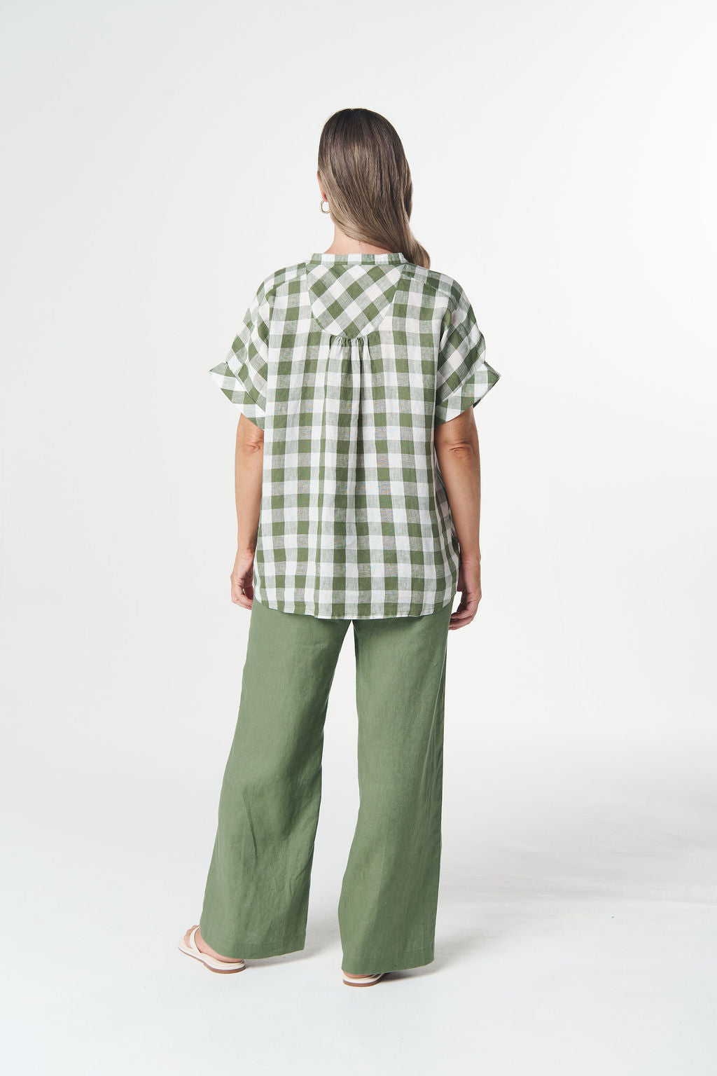 GOONDIWINDI HONEY GINGHAM BLOUSE