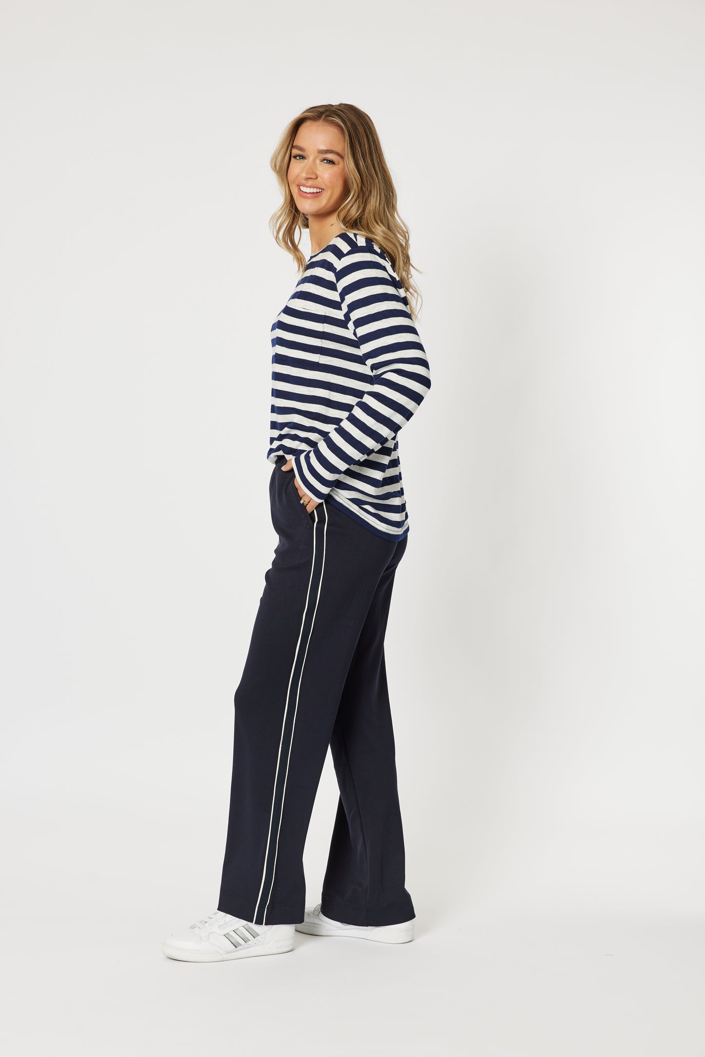 THREADZ STRIPE L/S TOP