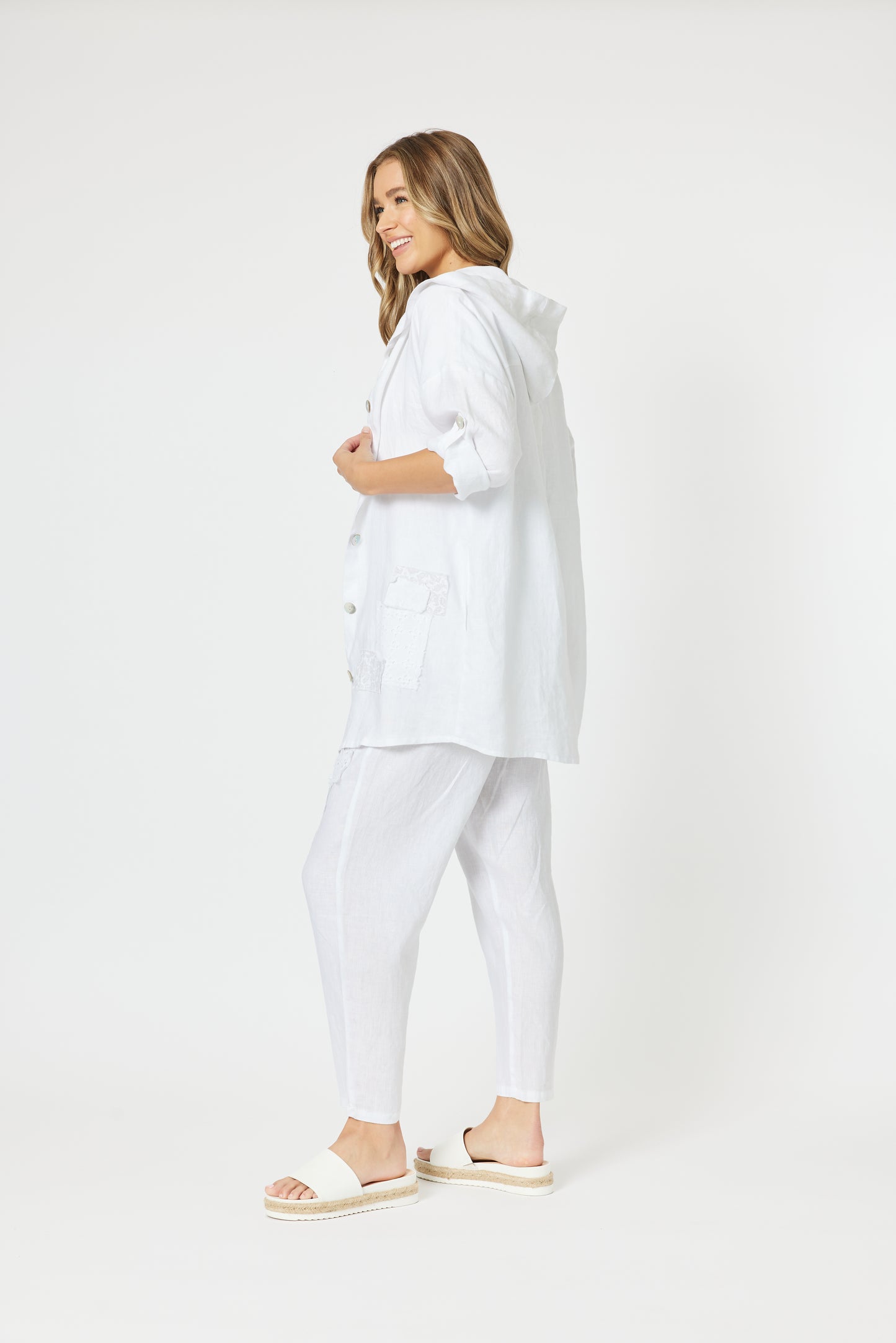 THREADZ HOODED LINEN JACKET