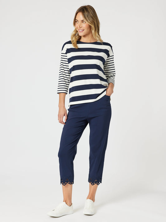 GORDON SMITH MIXED STRIPE TOP