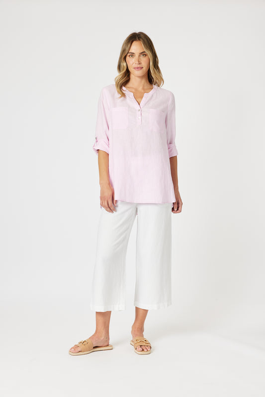 GORDON SMITH AVA LINEN BUTTON SHIRT