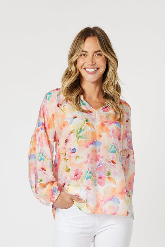 GORDON SMITH SPRING FLORAL TOP