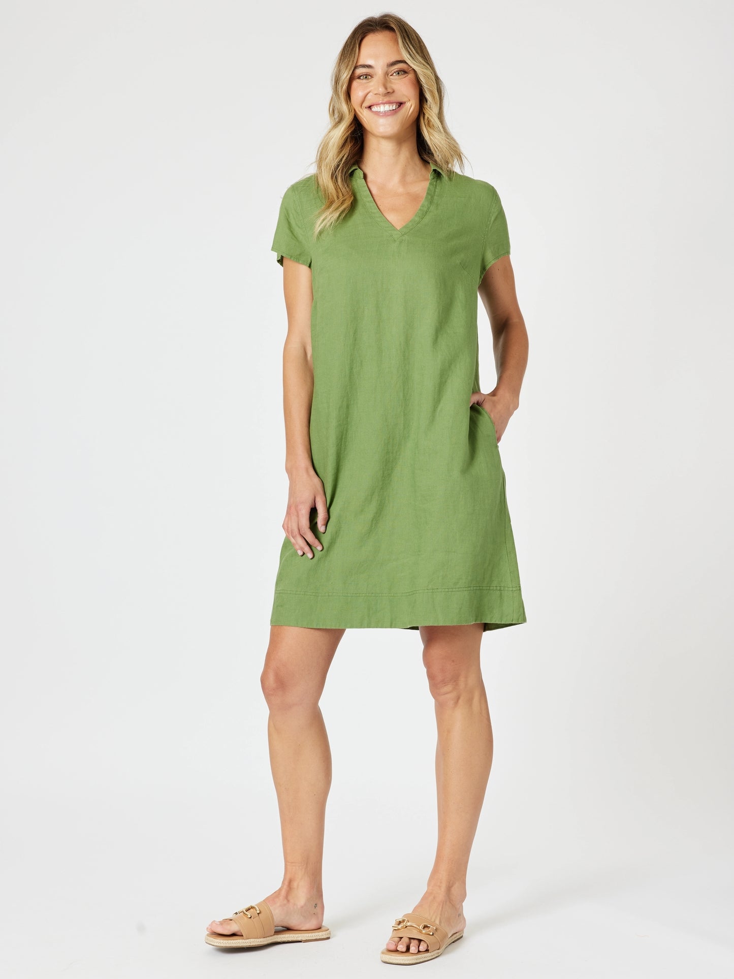 GORDON SMITH BRAVO LINEN DRESS