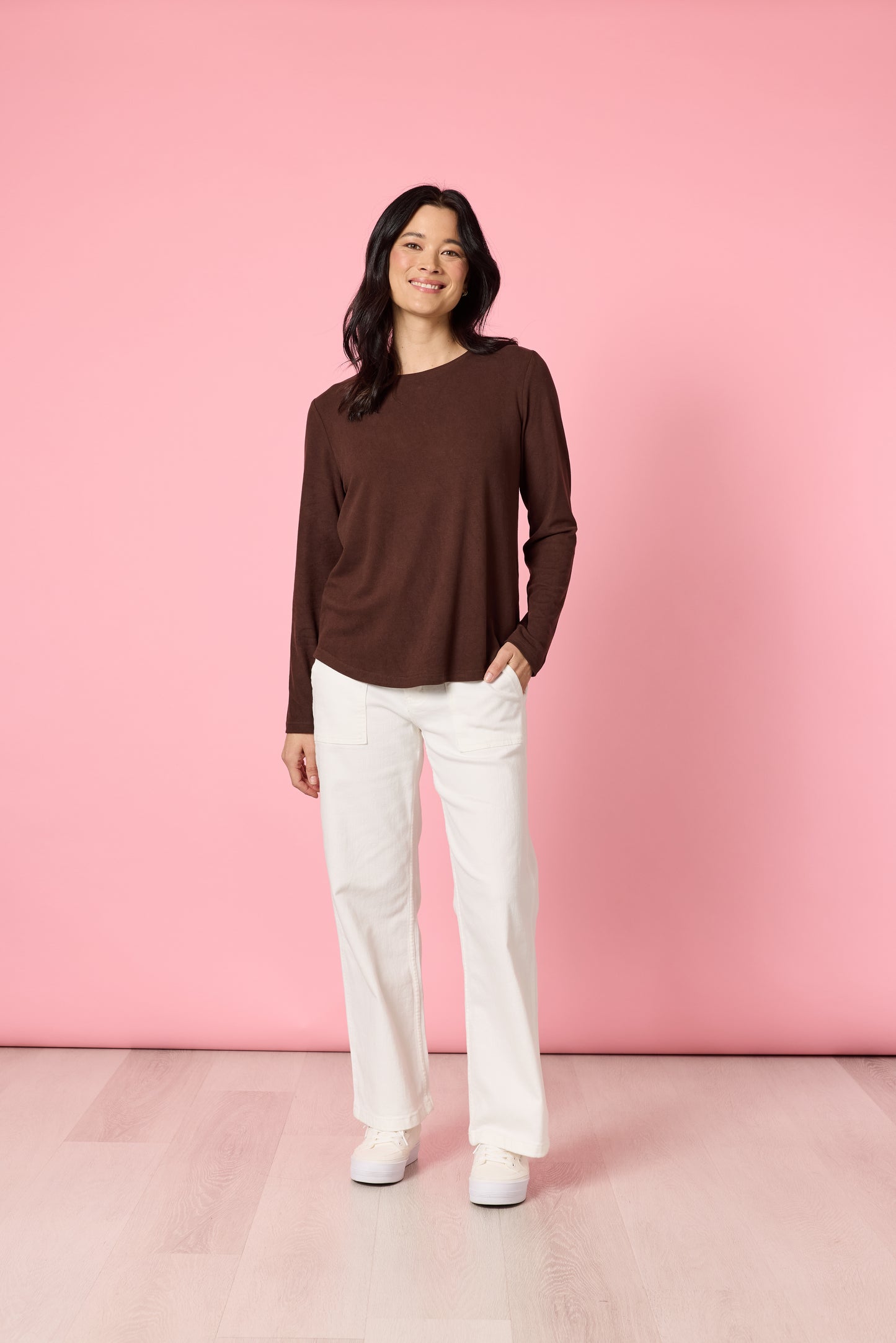 GORDON SMITH BRUSHED COTTON CREW TEE