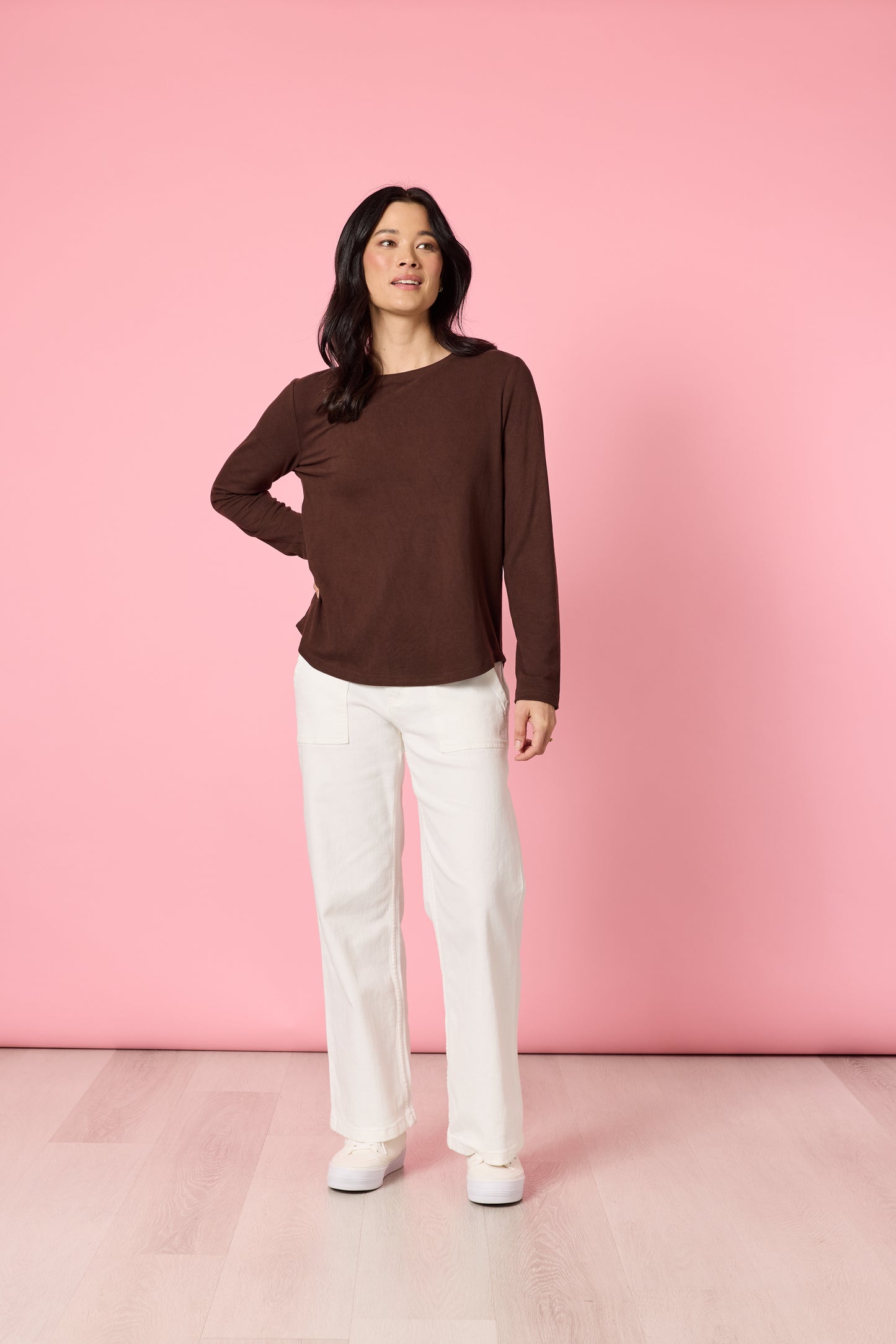 GORDON SMITH BRUSHED COTTON CREW TEE