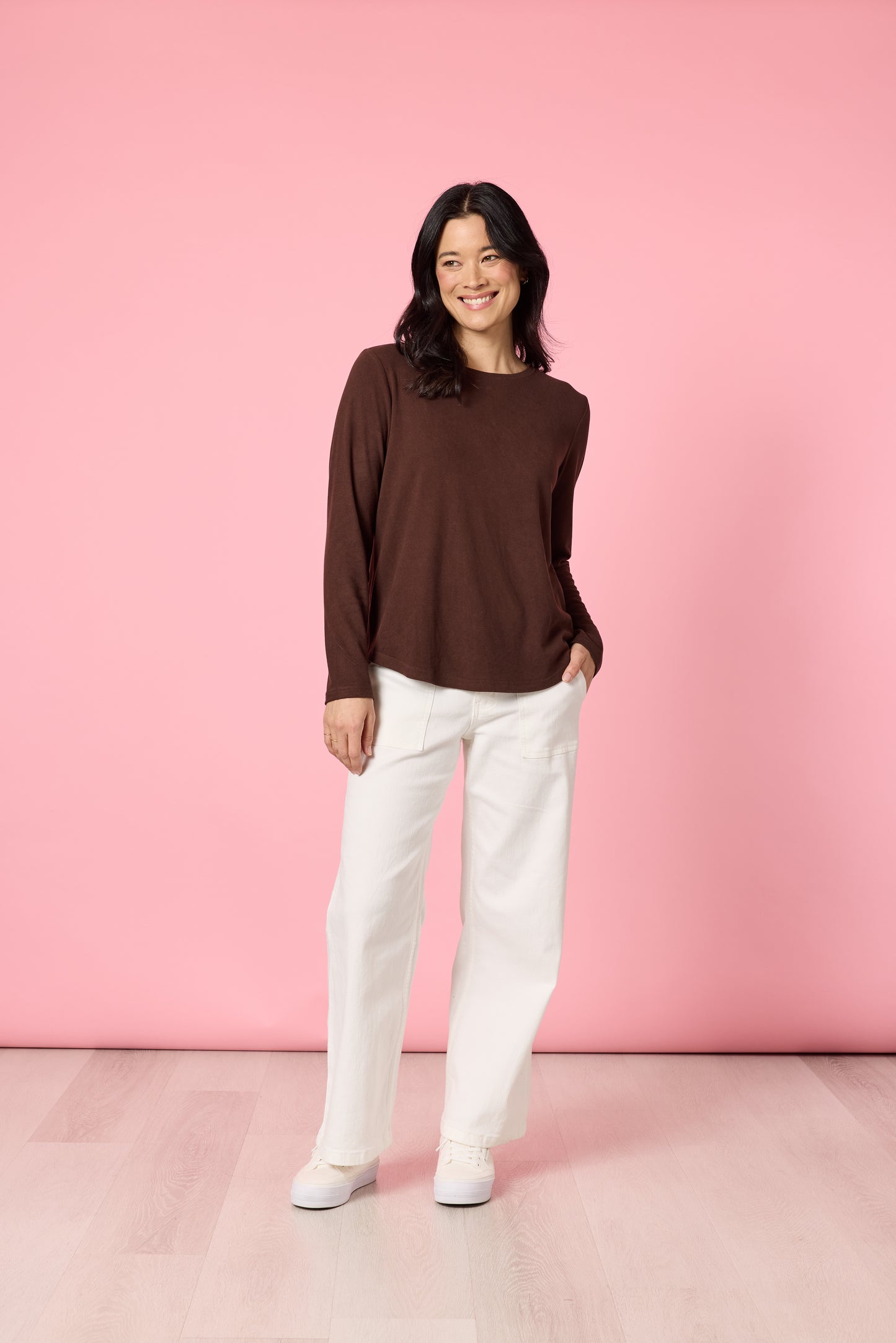 GORDON SMITH BRUSHED COTTON CREW TEE