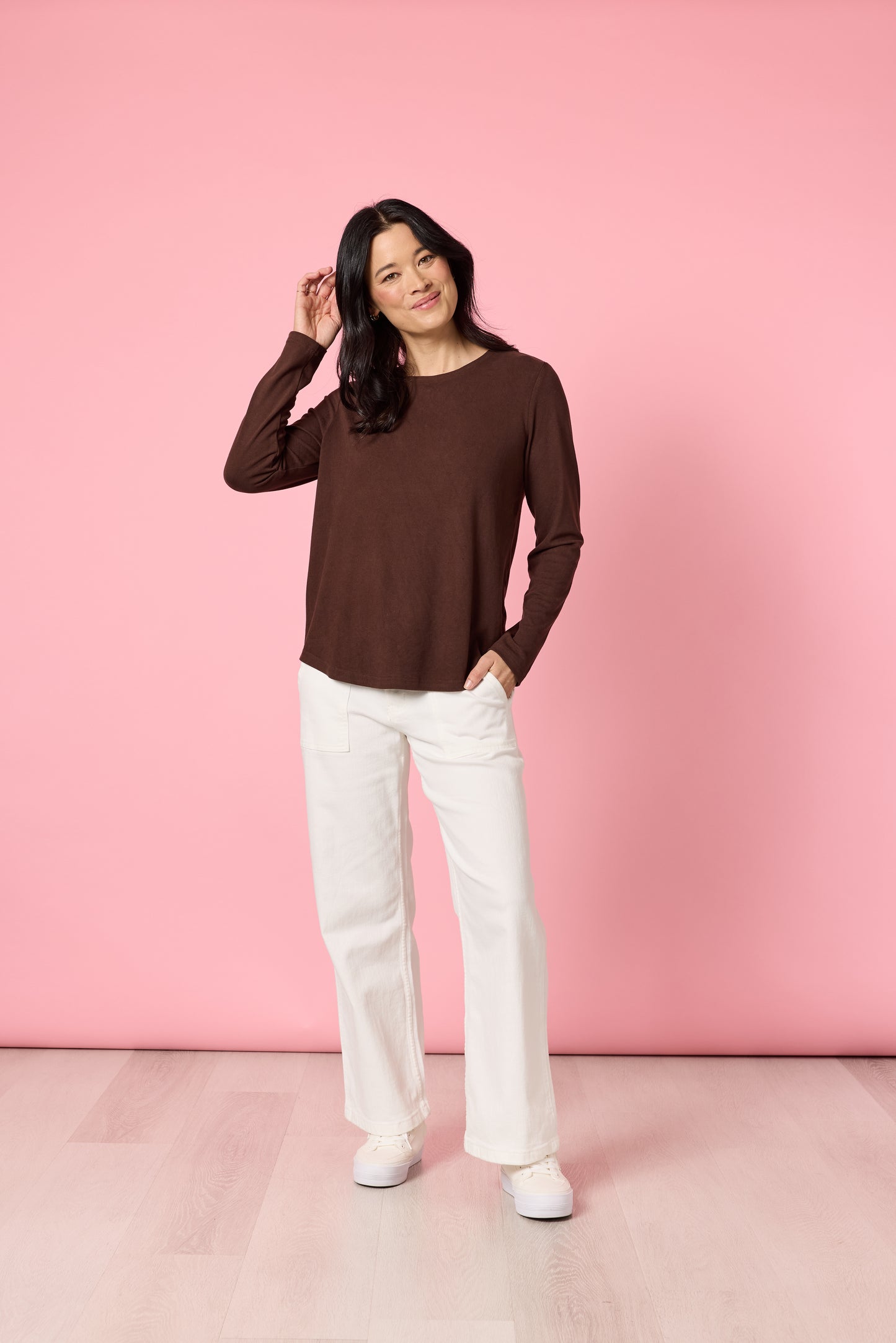 GORDON SMITH BRUSHED COTTON CREW TEE