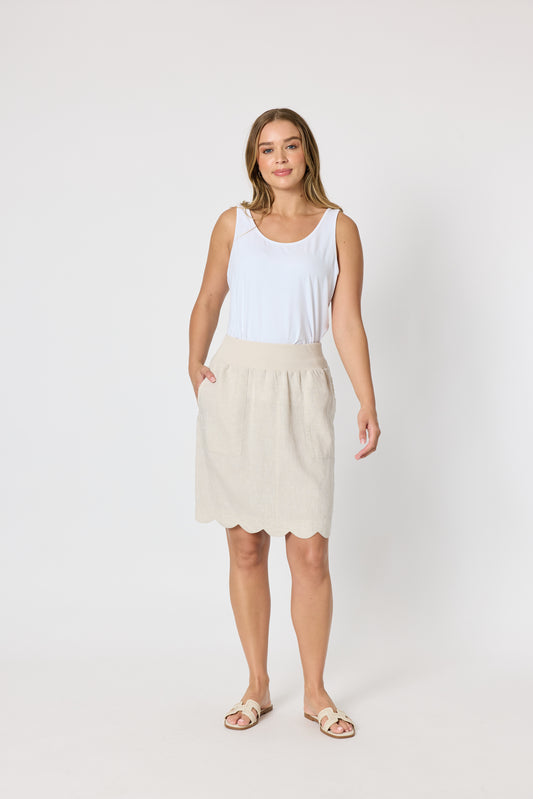 GORDON SMITH SHELLEY LINEN SKIRT