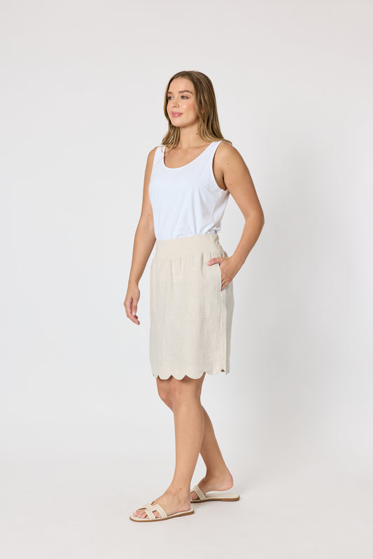 GORDON SMITH SHELLEY LINEN SKIRT