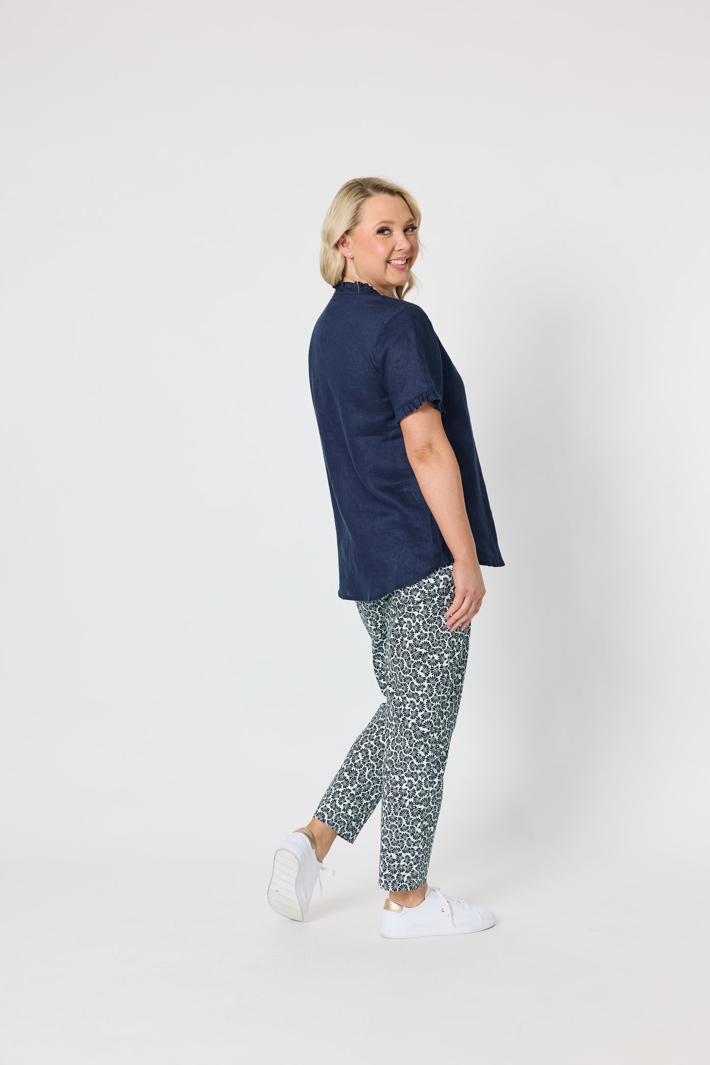 GORDON SMITH AUDREY LINEN TOP