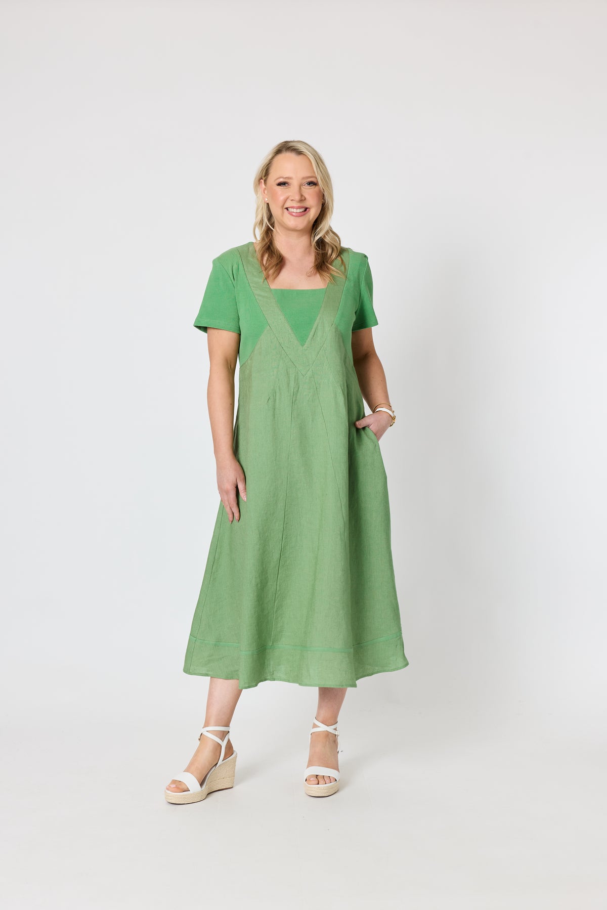 GORDON SMITH LE MARAIS LINEN DRESS