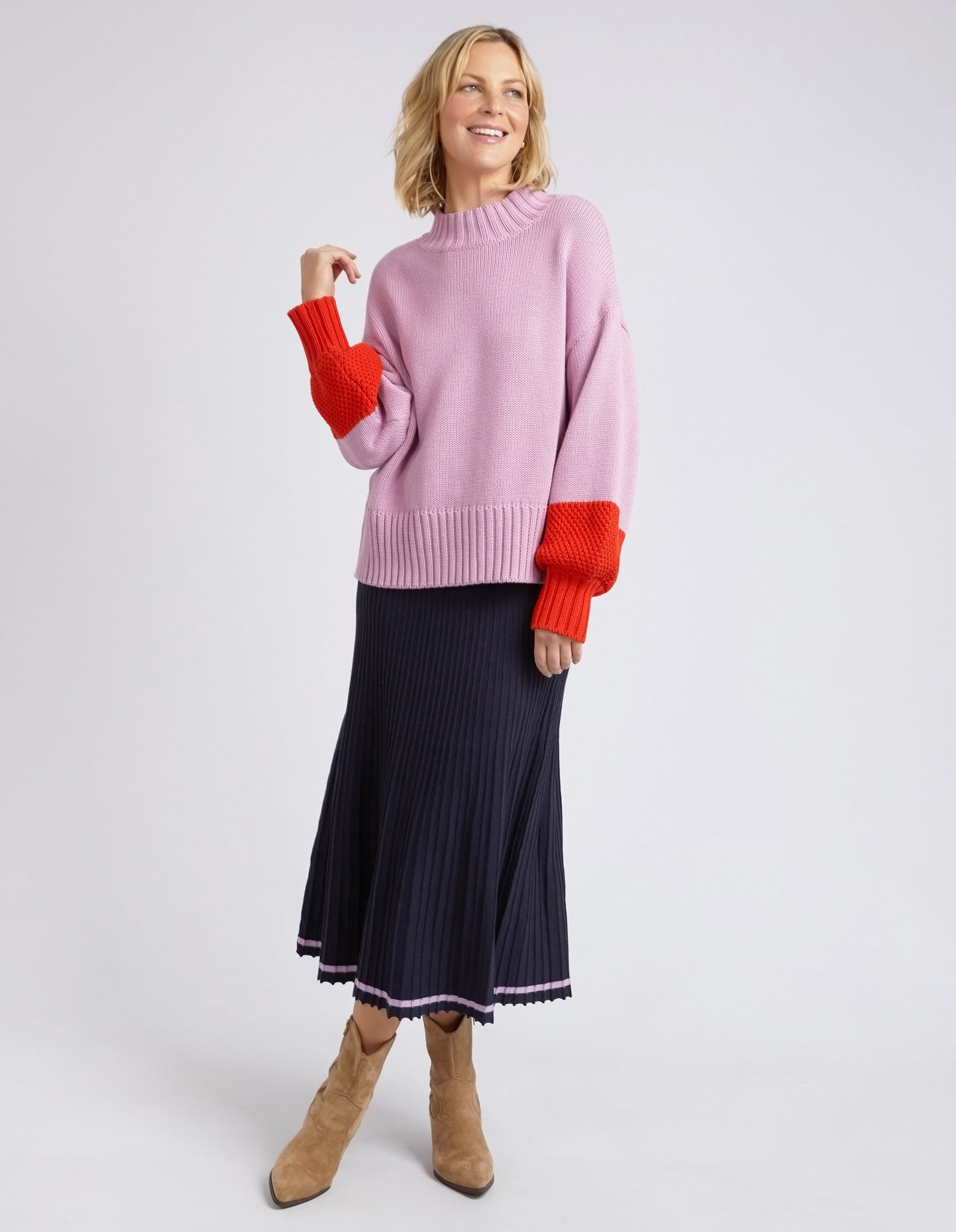 ELM LOUIE MOCK NECK KNIT