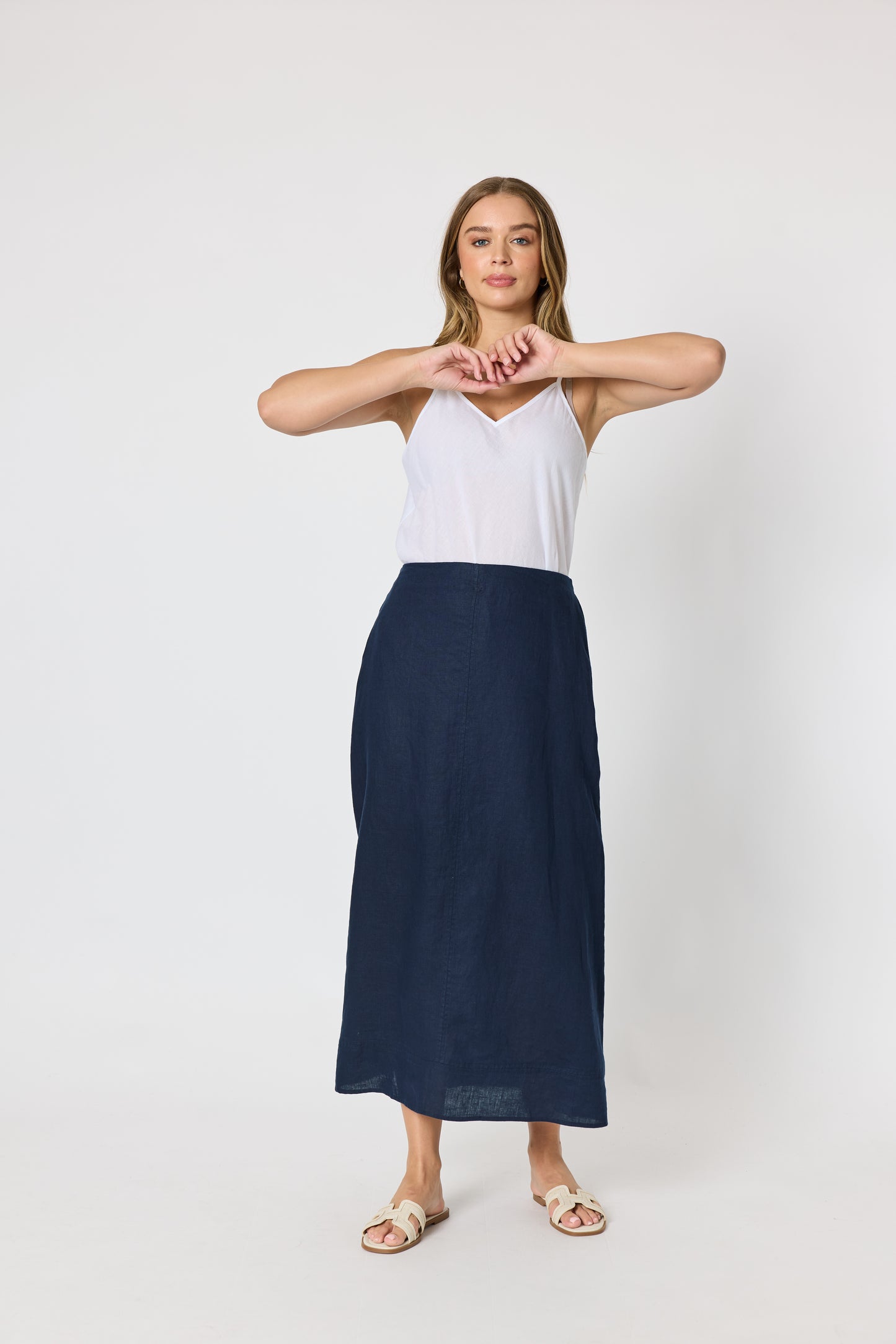 GORDON SMITH AMY LINEN SKIRT