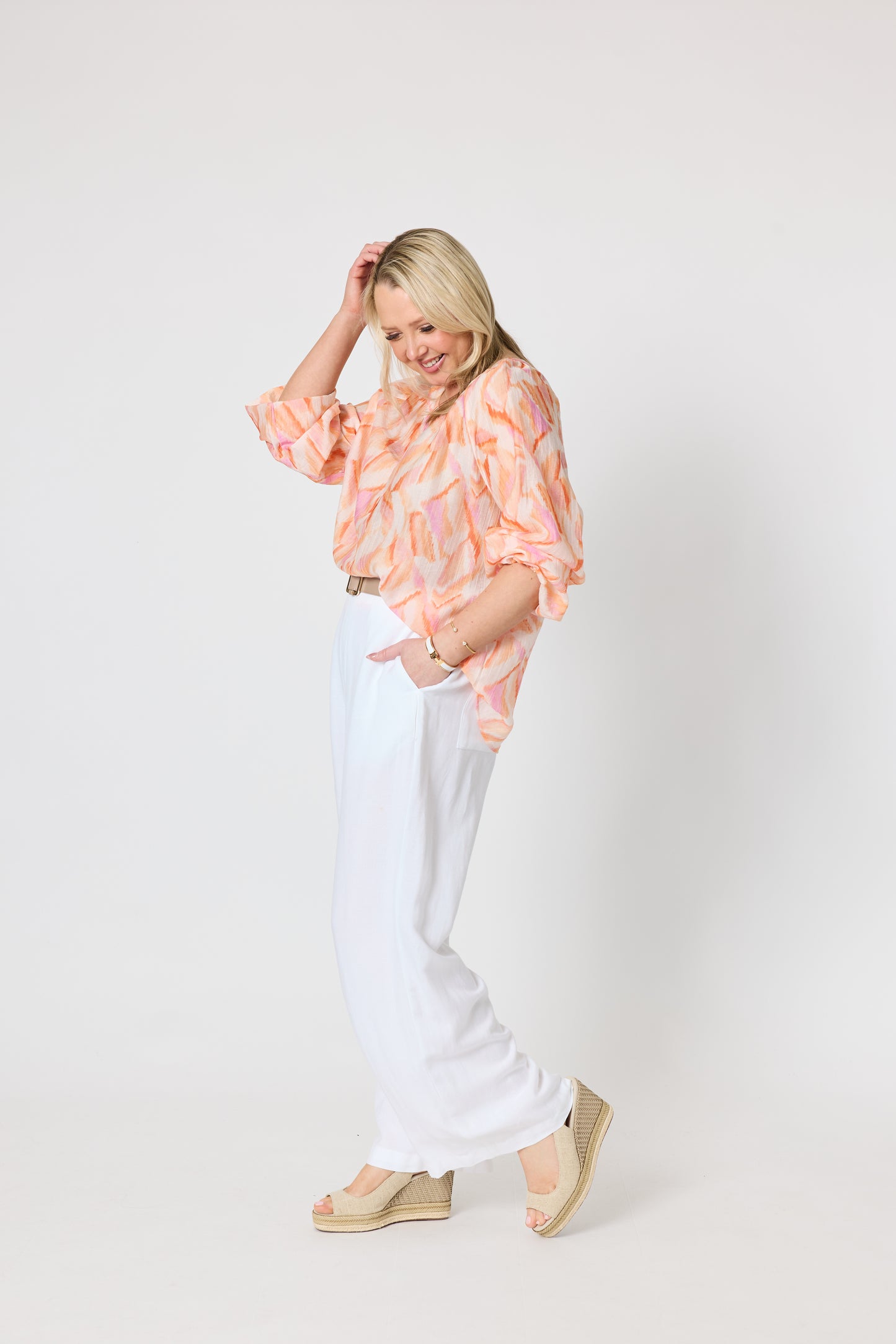 GORDON SMITH TUSCAN SUMMER PRINT TOP