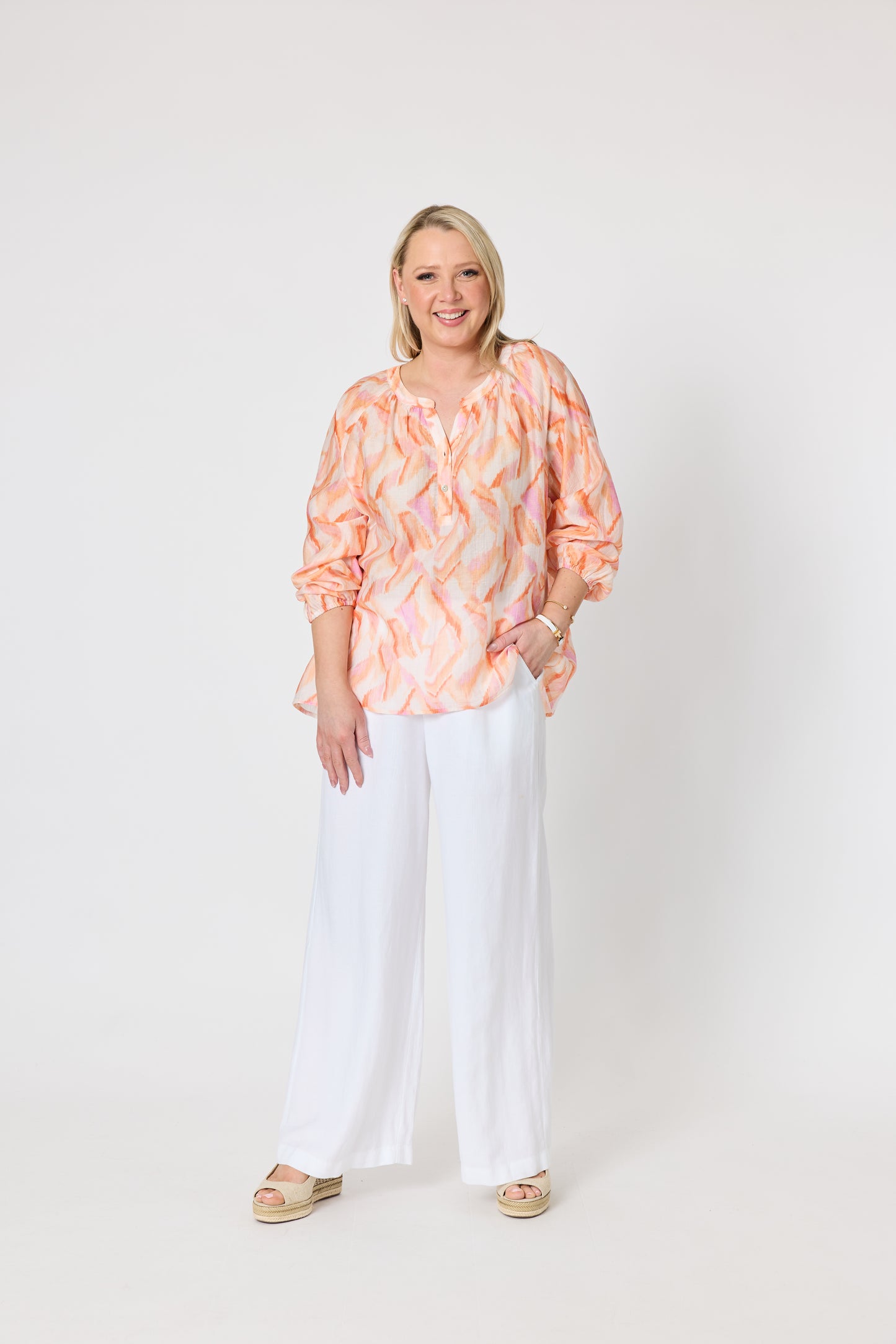 GORDON SMITH TUSCAN SUMMER PRINT TOP