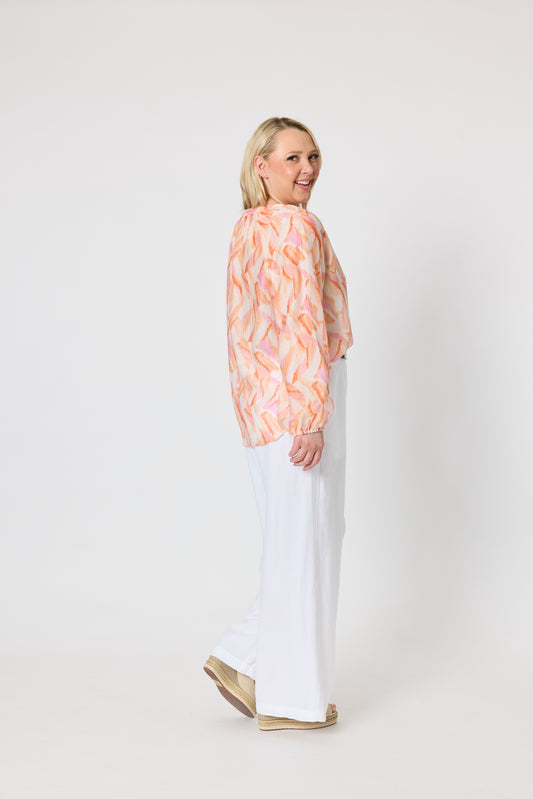 GORDON SMITH TUSCAN SUMMER PRINT TOP