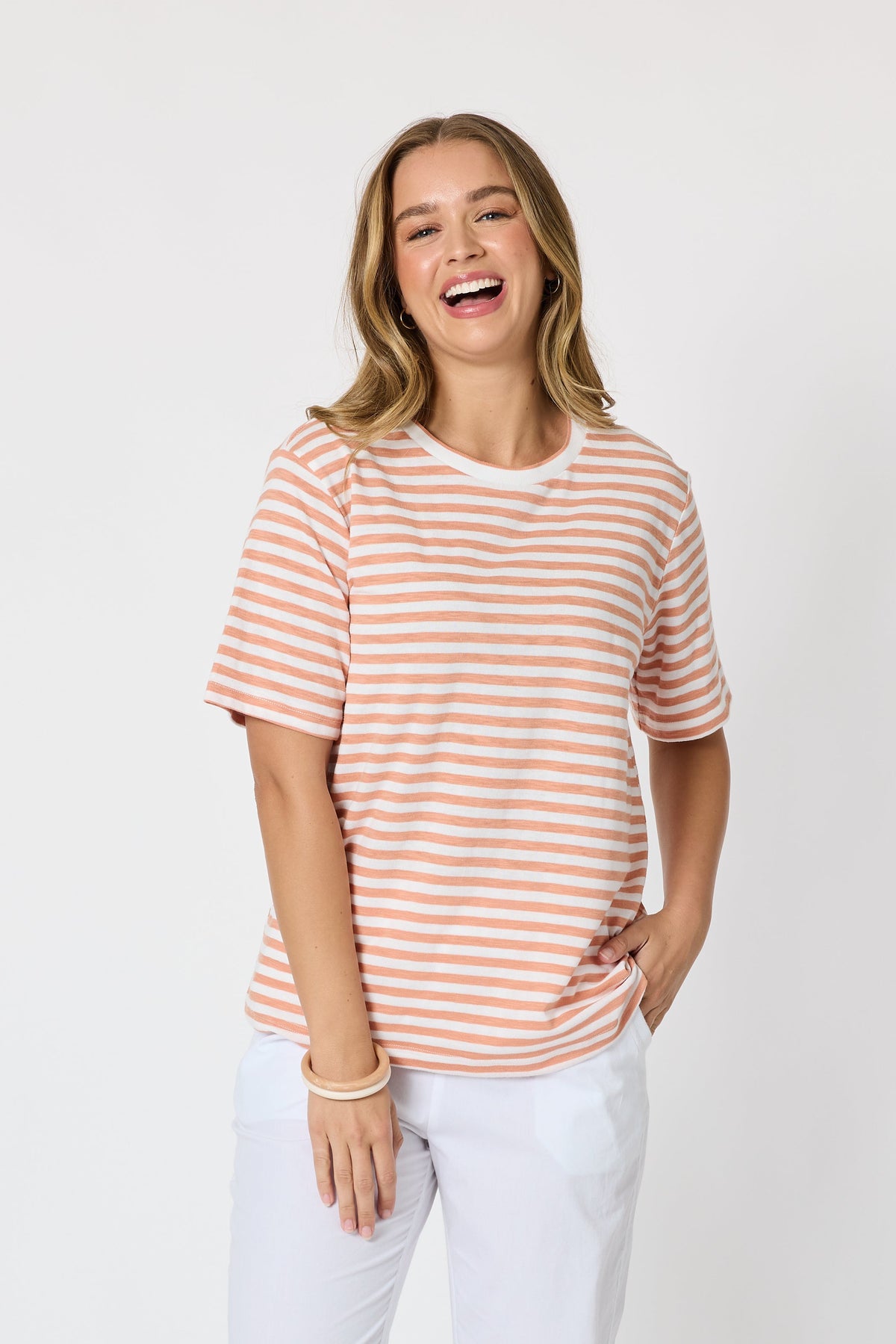 THREADZ CHARMED STRIPE TEE