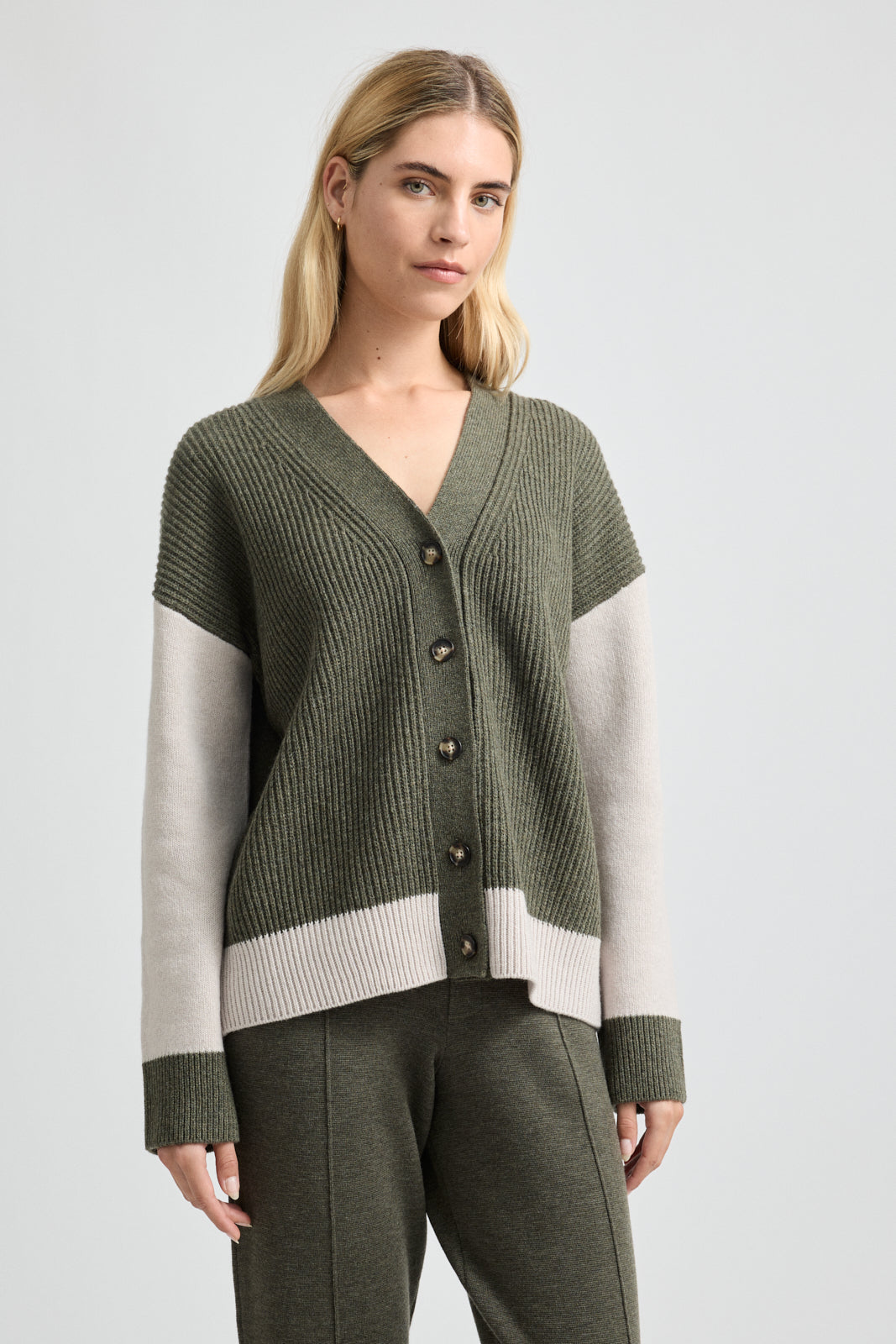 TOORALLIE CONTRAST TRIM CARDIGAN