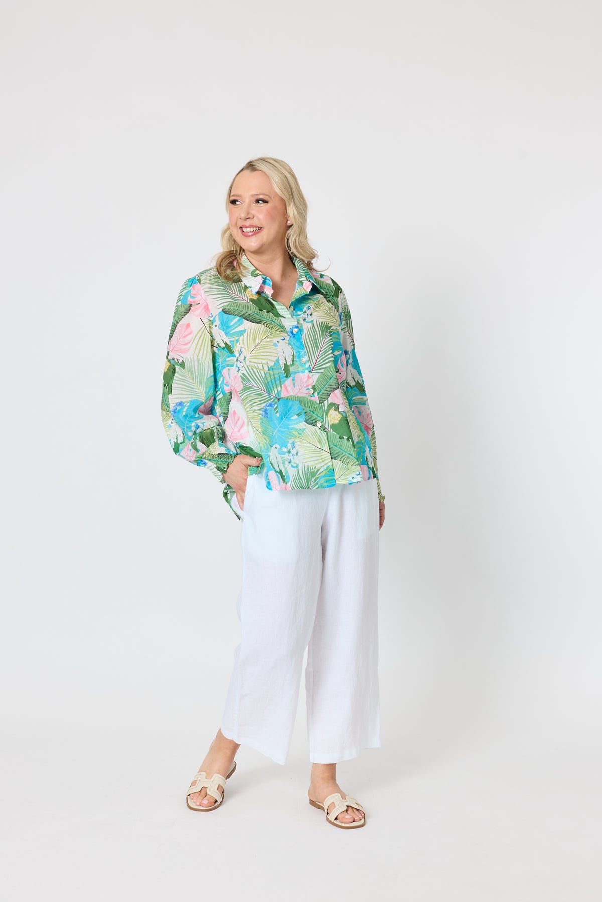 GORDON SMITH TROPICANA PRINT SHIRT
