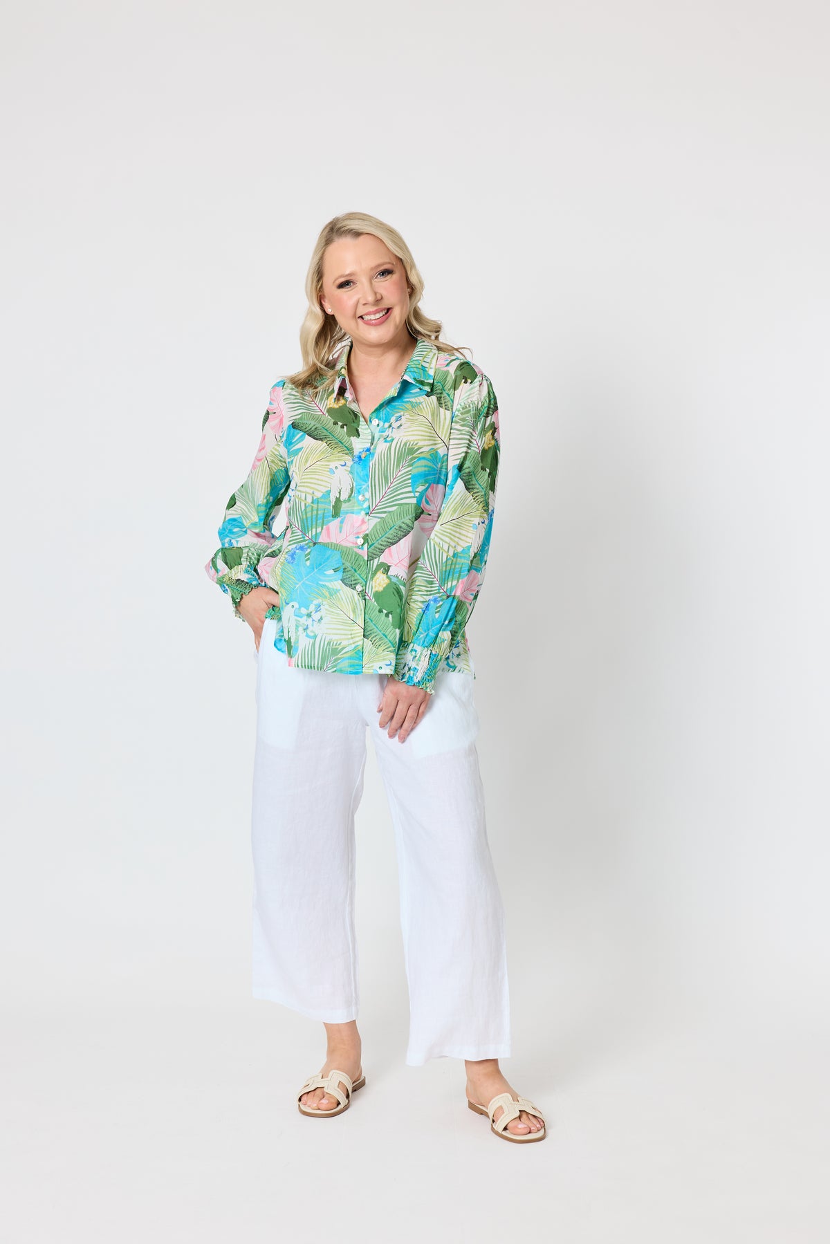 GORDON SMITH TROPICANA PRINT SHIRT