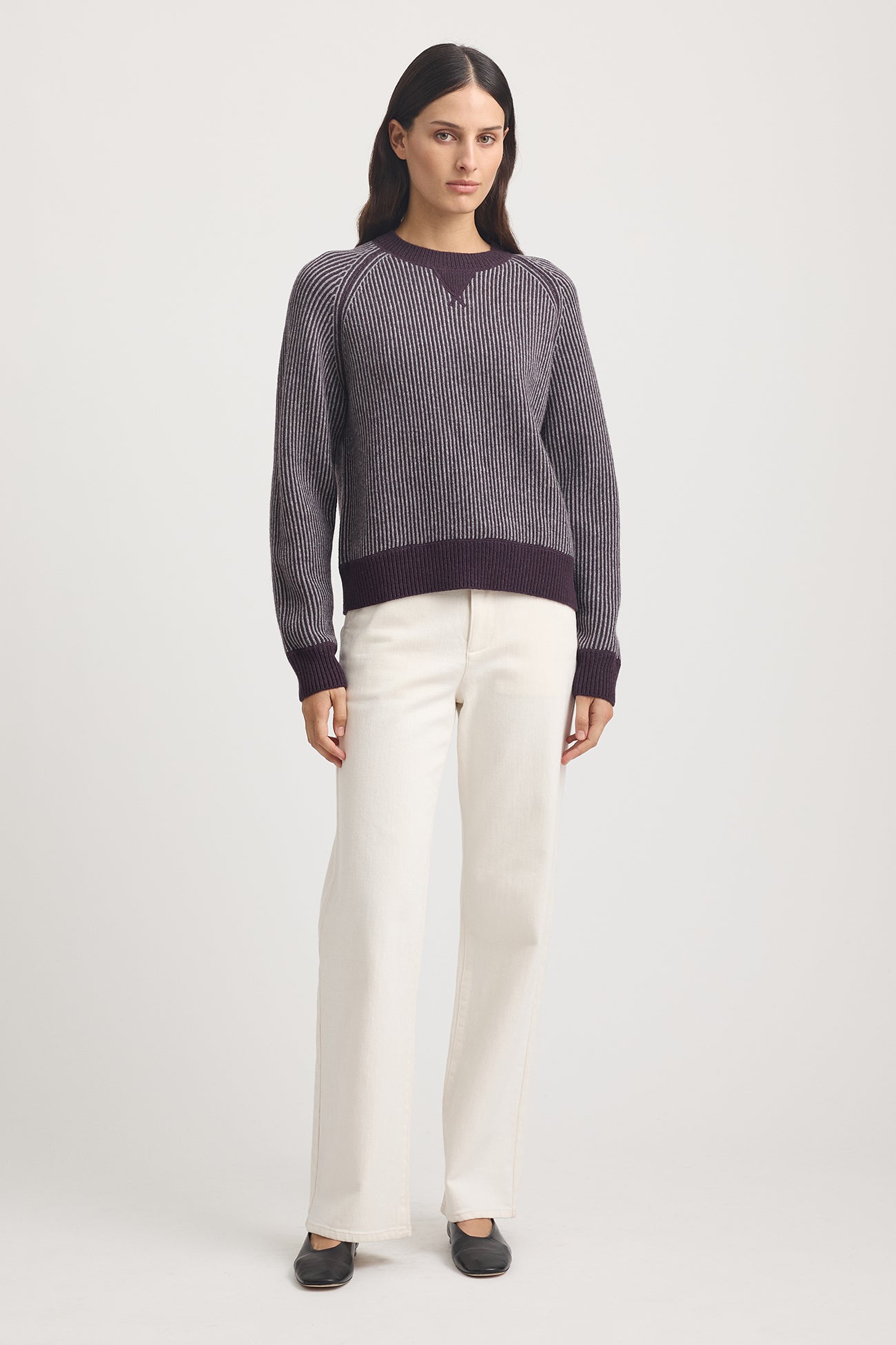 TOORALLIE PIN STRIPE CREW
