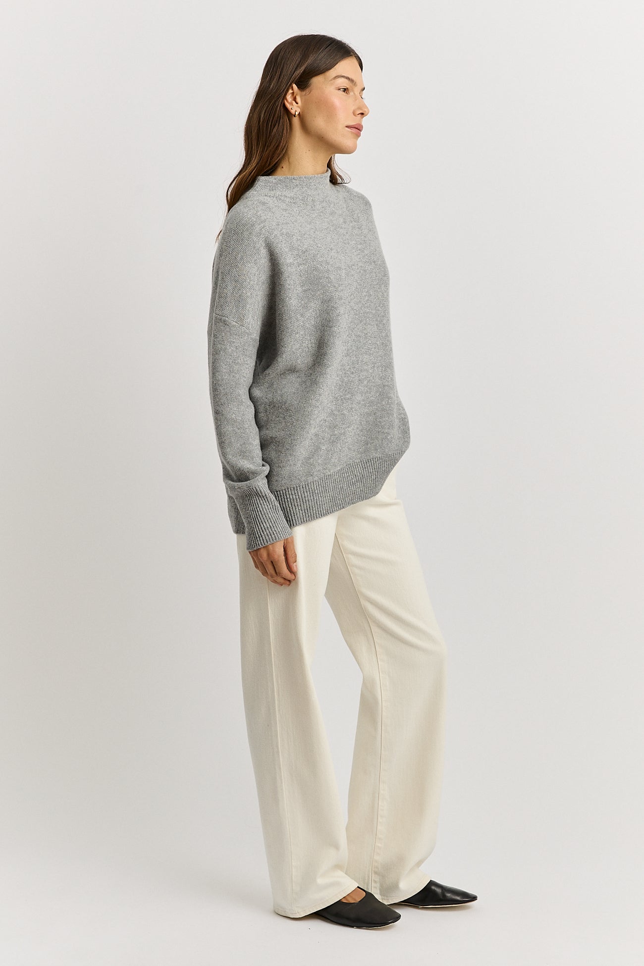 TOORALLIE DROP SHOULDER MOCK NECK JUMPER