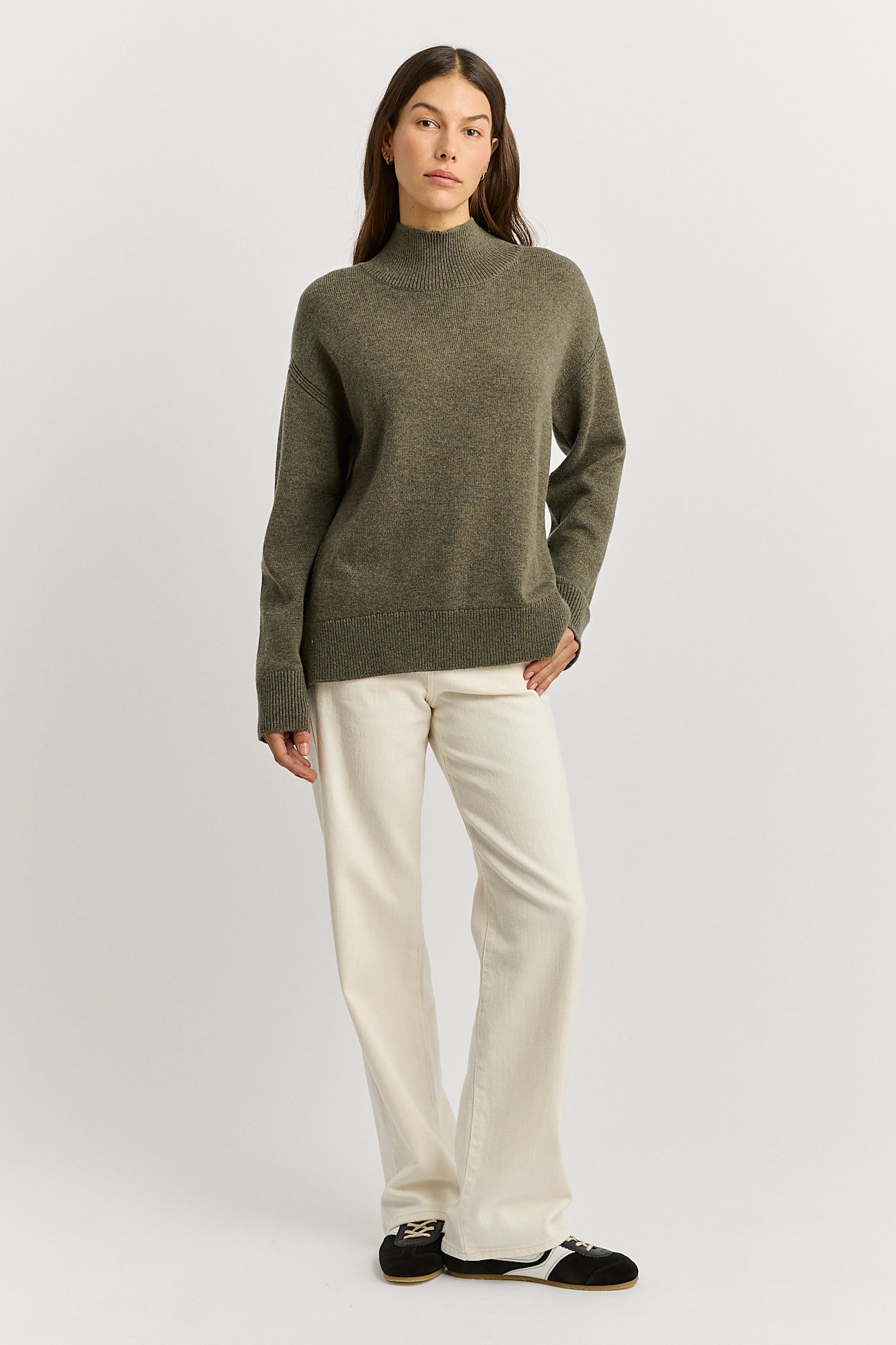 TOORALLIE SPLIT NECK FUNNEL JUMPER