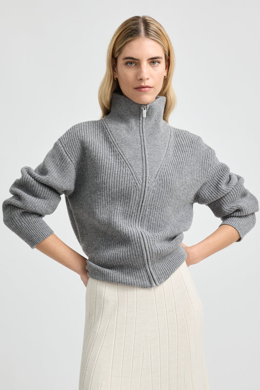 TOORALLIE ZIP THROUGH KNIT