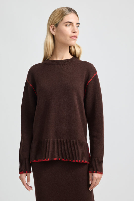 TOORALLIE BLANKET STITCH JUMPER