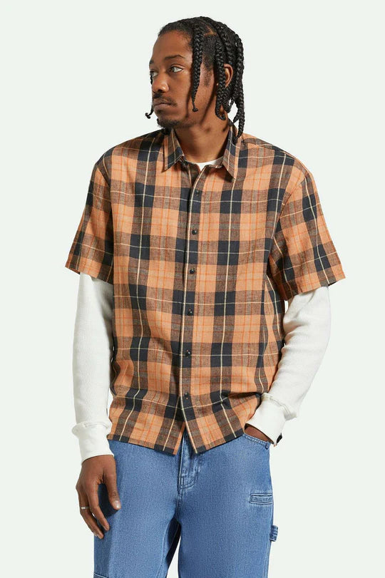 BRIXTON CRU LINEN BLEND S/S SHIRT