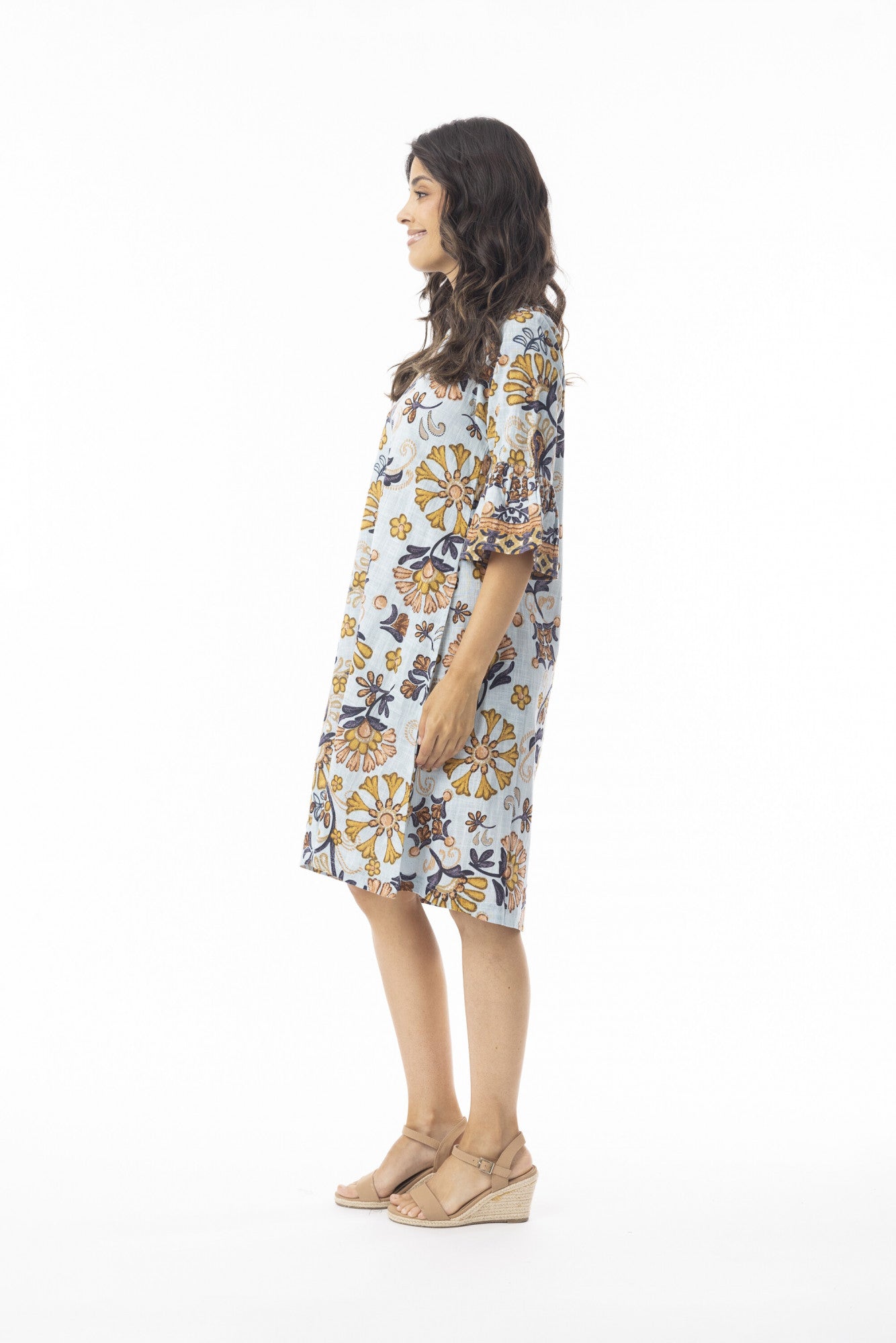ORIENTIQUE MACIEO DRESS 3/4 SLEEVE