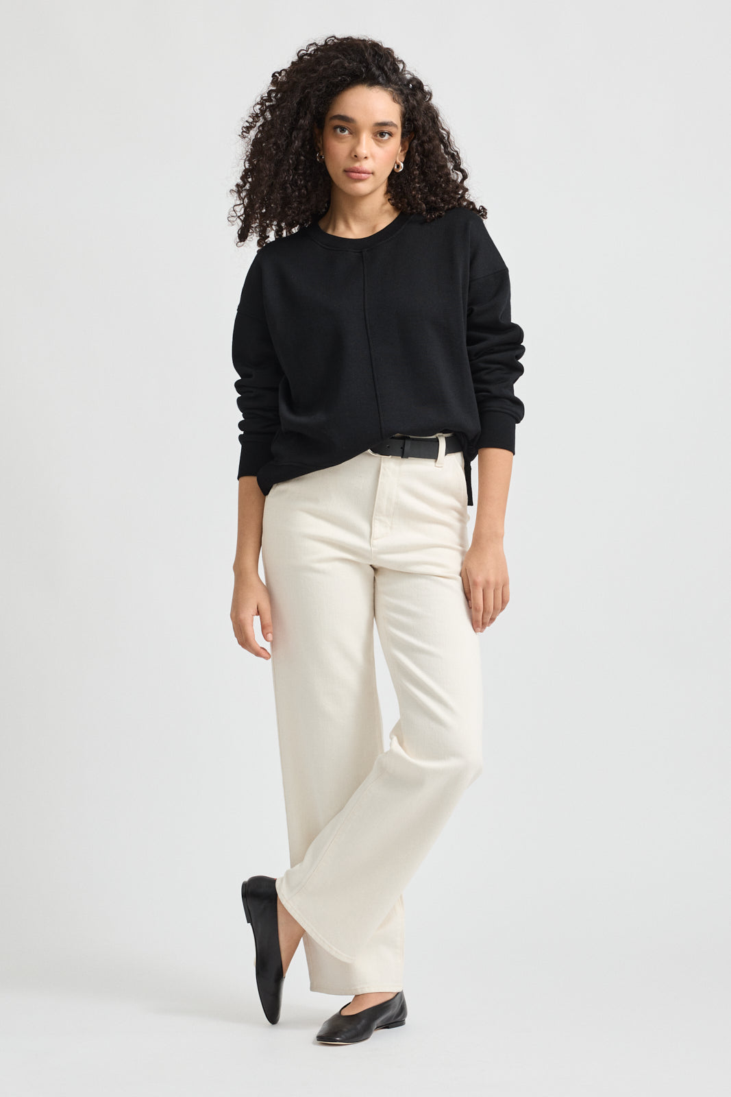 TOORALLIE LOUNGE SPLIT HEM CREW